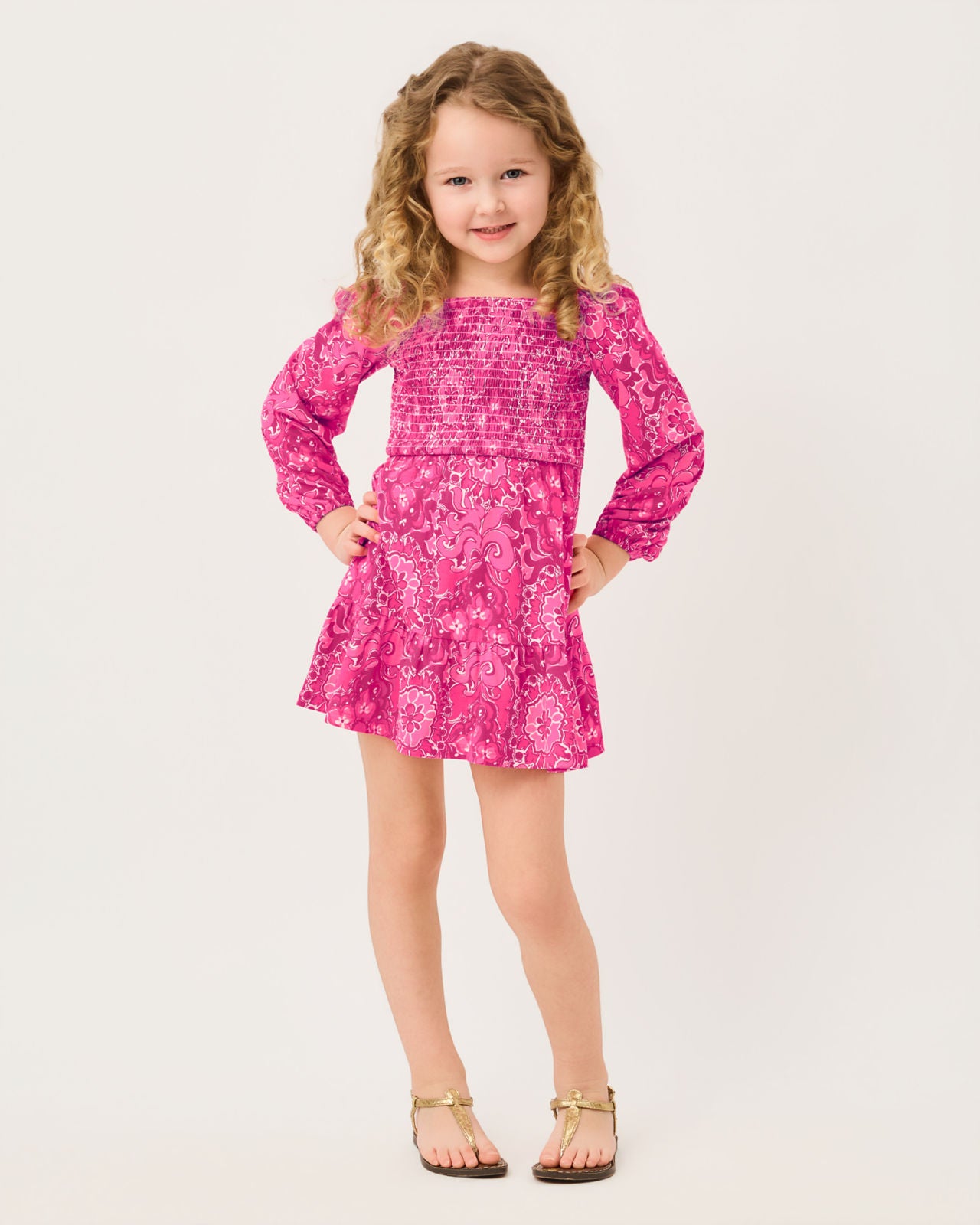 Mini Jilly Long Sleeved Dress In The Casbah