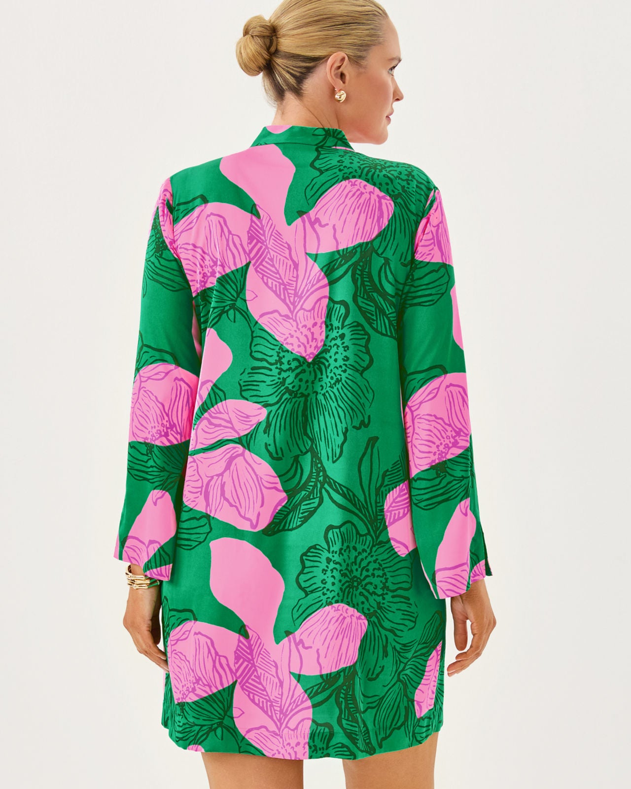 Irella Caftan Dress In Kitts Green Sunset Shadows