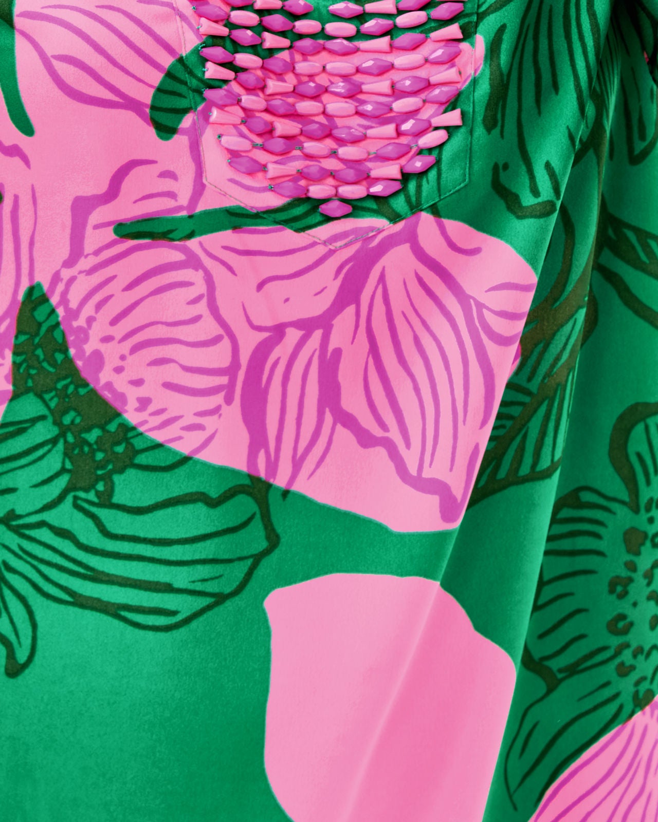Irella Caftan Dress In Kitts Green Sunset Shadows