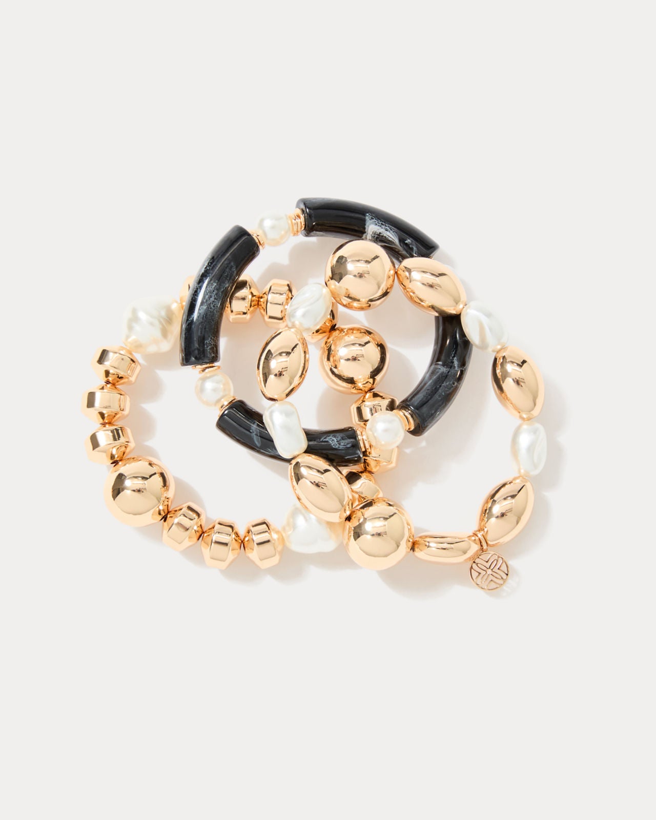 Sunset Shadows Stretch Bracelet Set In Noir