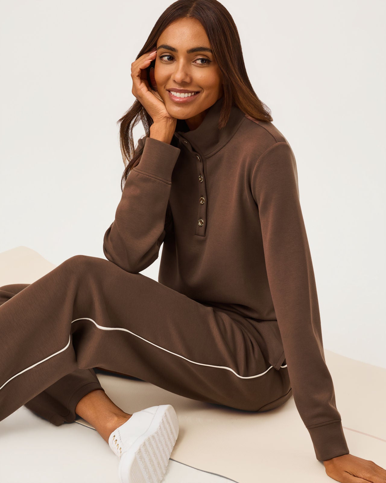 Cowie UPF 50+ Pullover In Coco Beach
