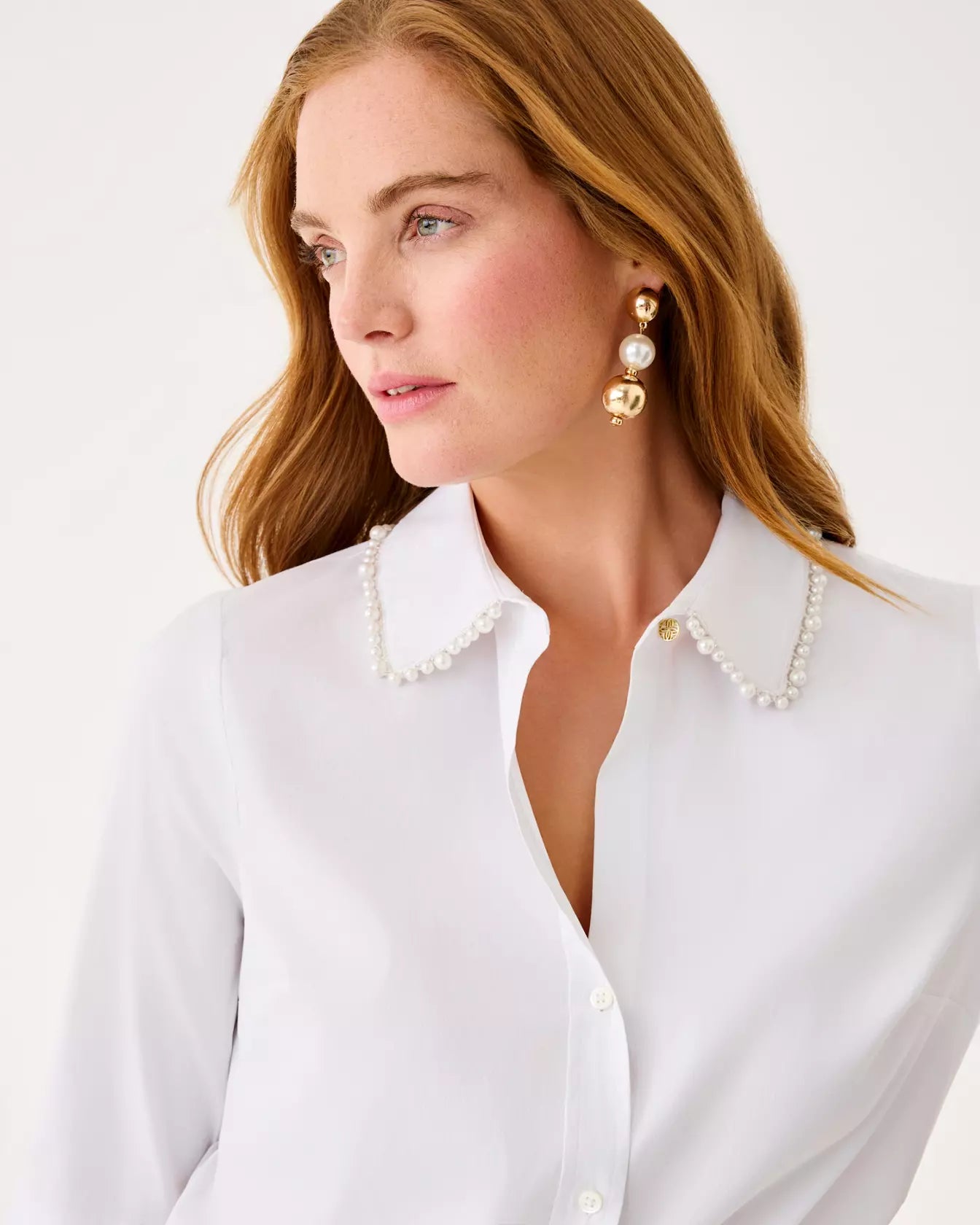 The Pearl Lilly Shirt In Resort White