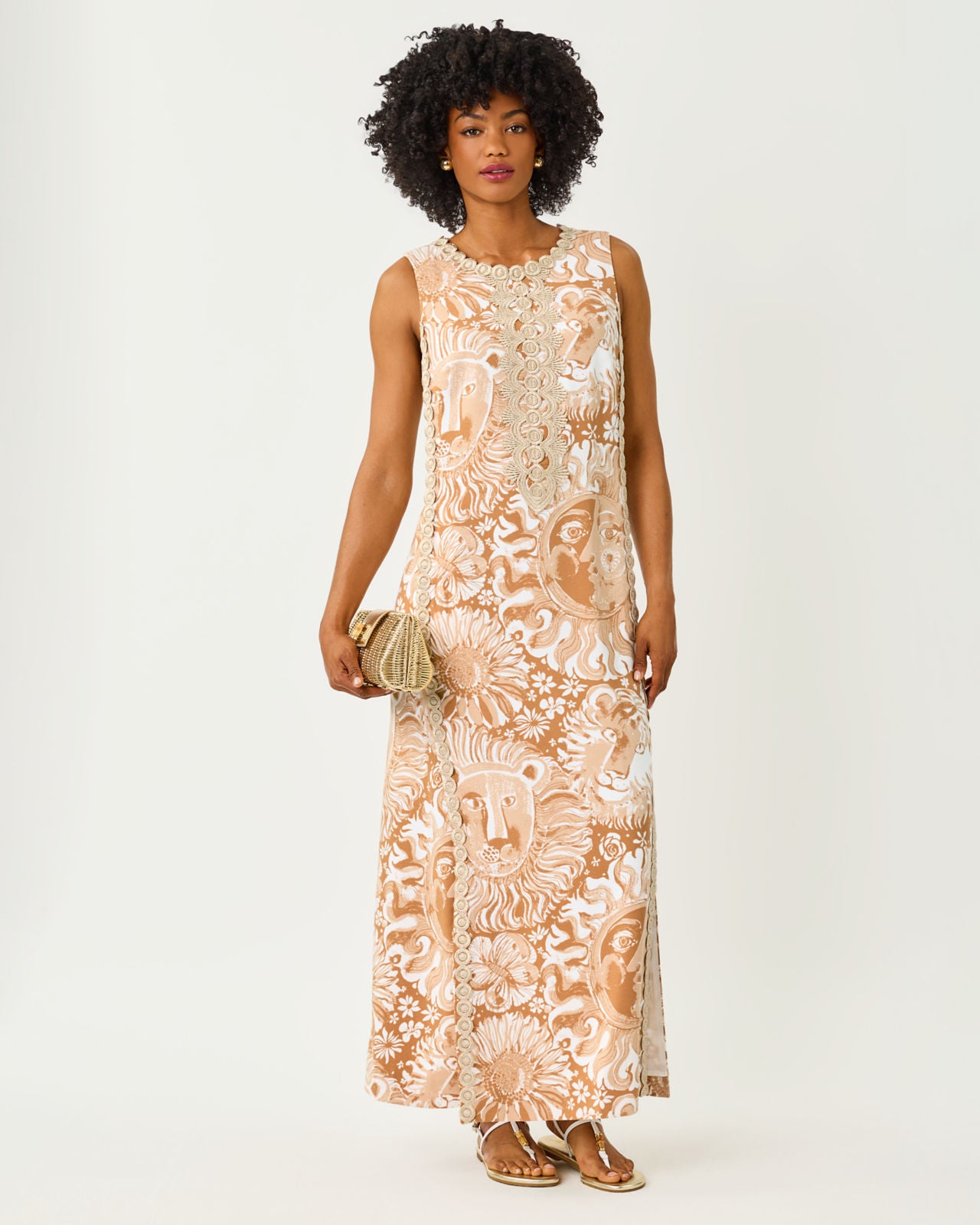 Edita Maxi Shift Dress In Jims Stuff