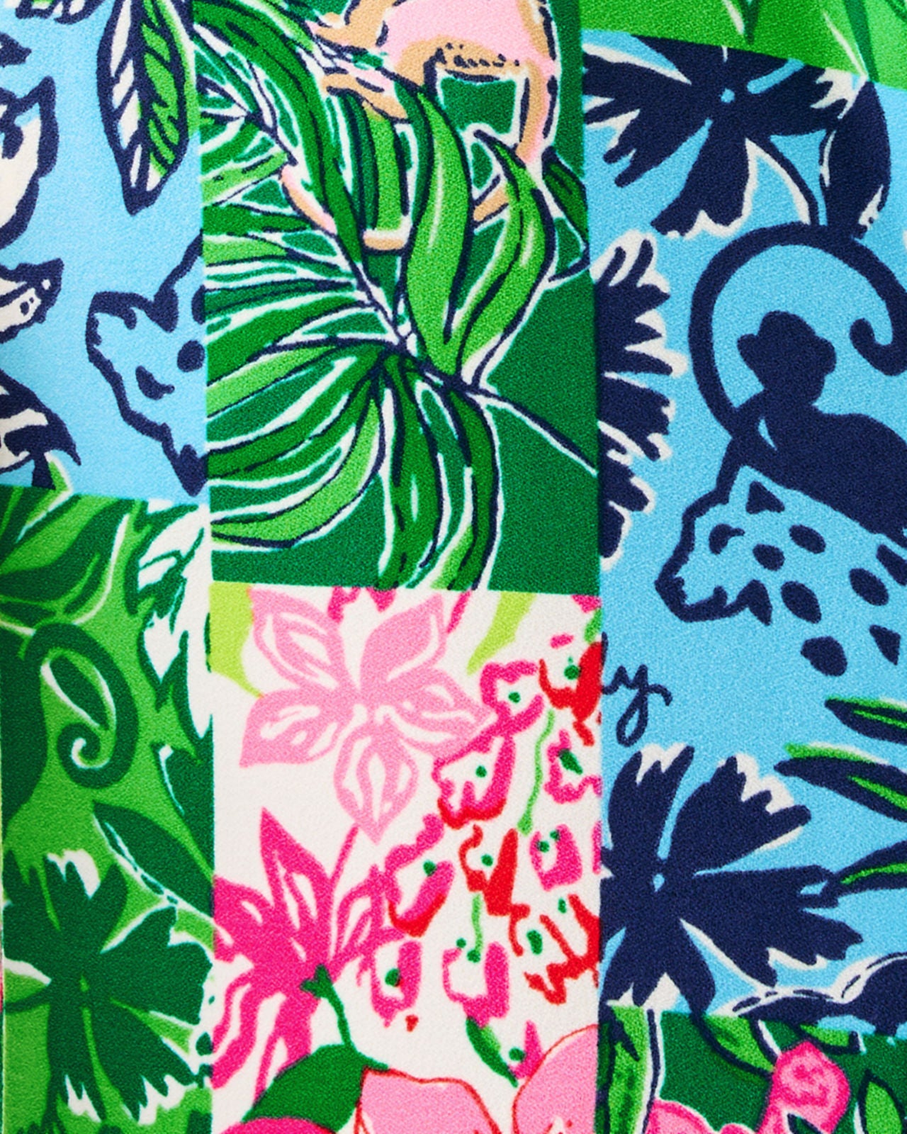 Edita Maxi Shift Dress In Multi Party Punch Patch