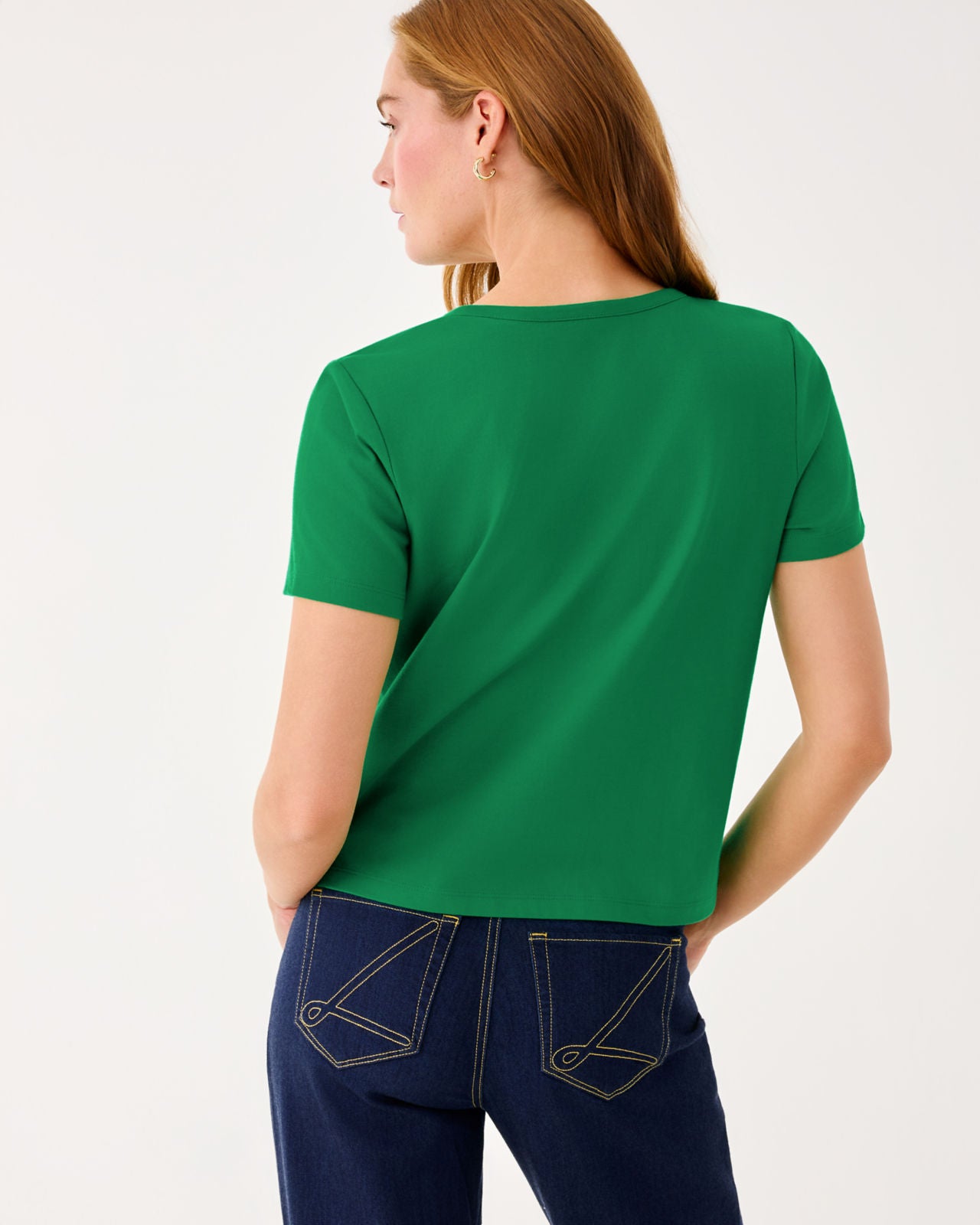 Clairmont Rhinestone Knit Top In Bamboo Green