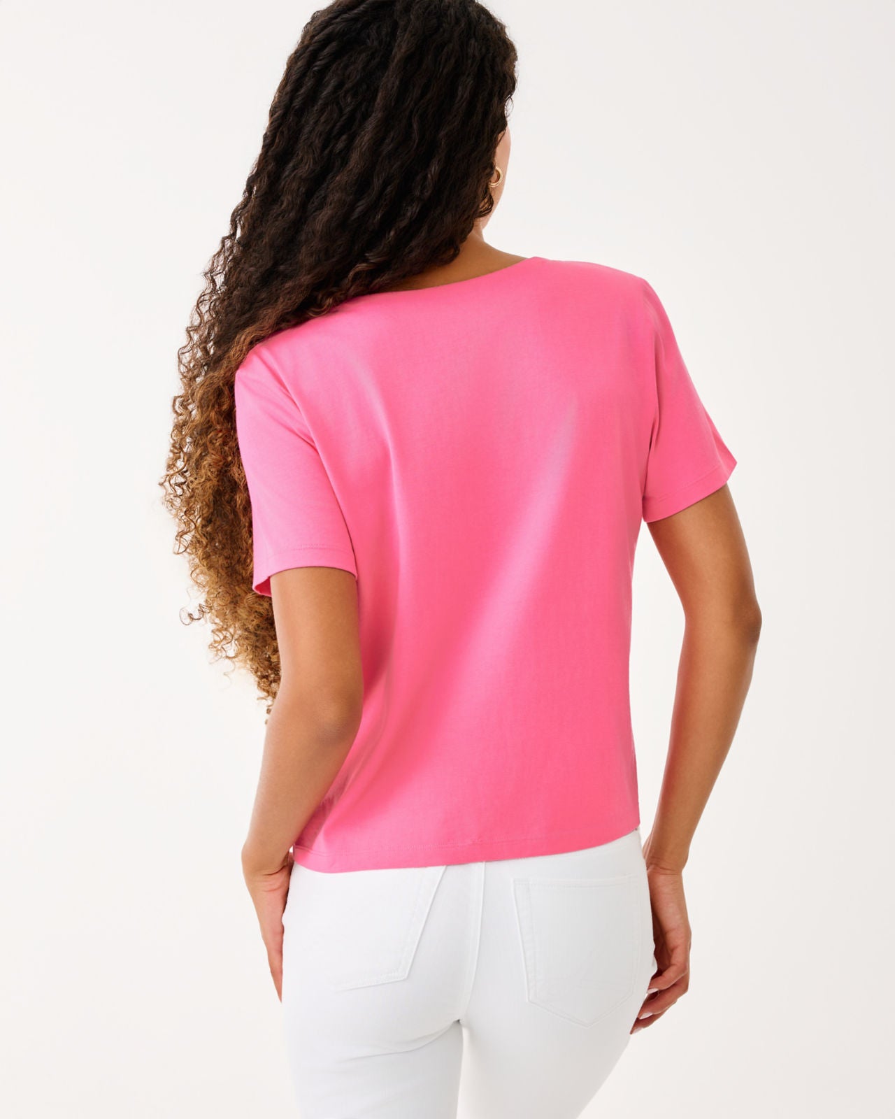 Clairmont Rhinestone Knit Top In Confetti Pink