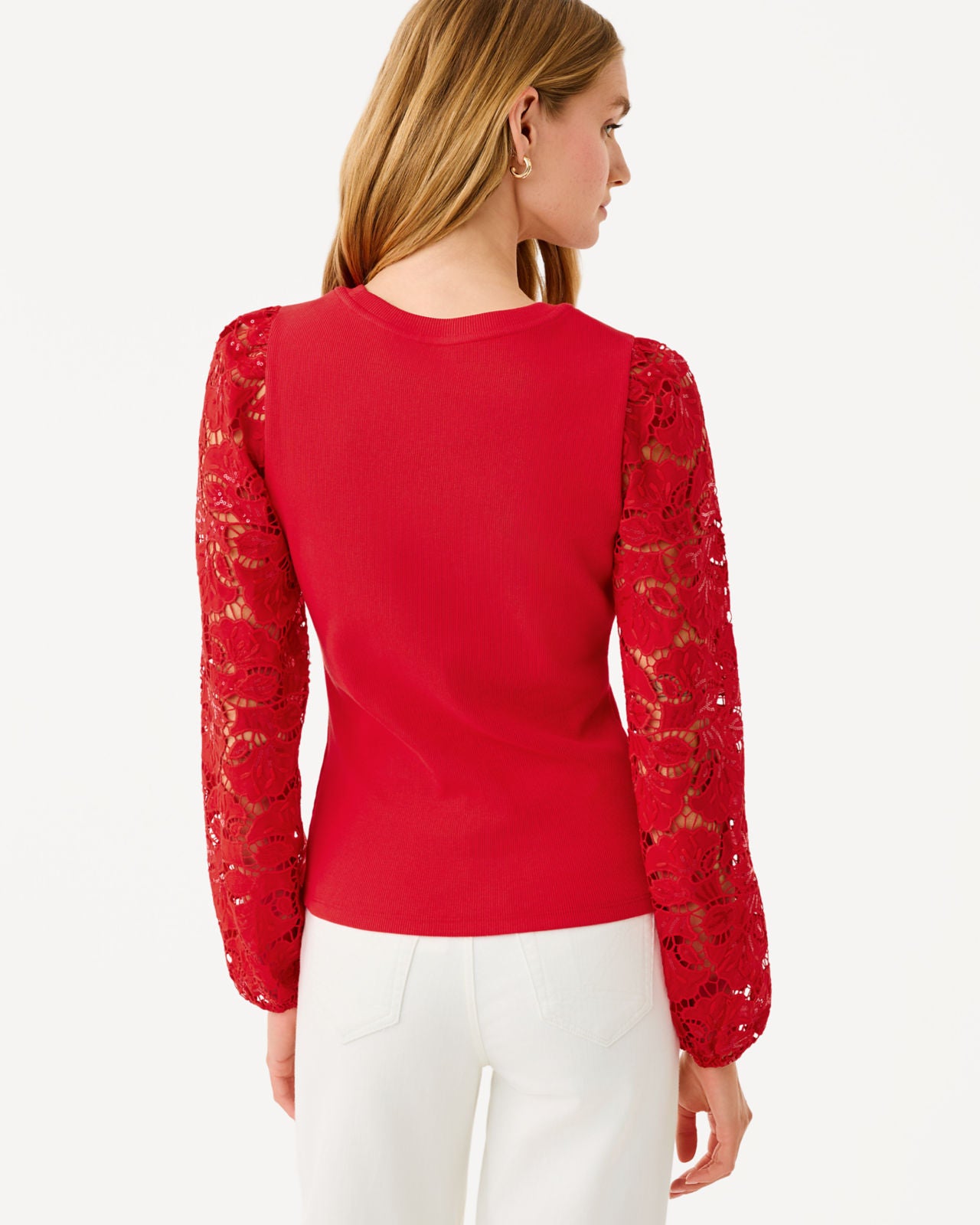 Bryant Knit Top In Cranberry Red