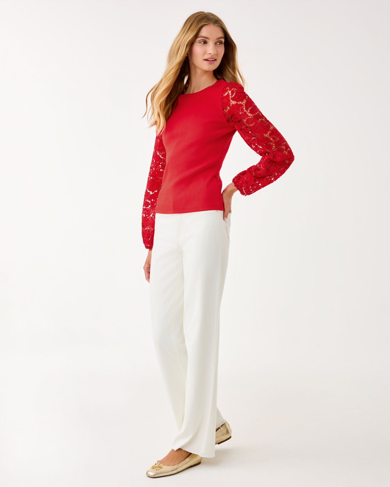 Bryant Knit Top In Cranberry Red