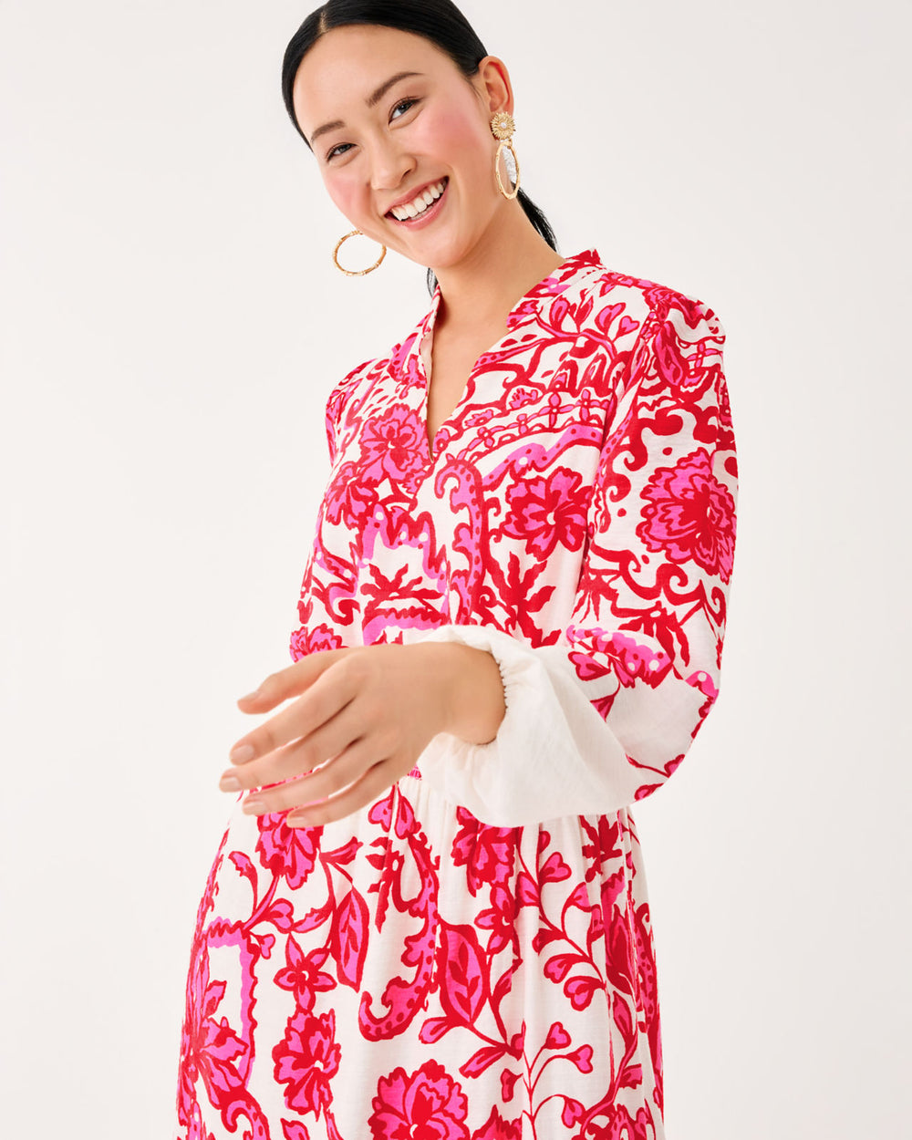 JAPHIA LONG SLEEVE TOP, COCONUT SPICY SOCIALITE
