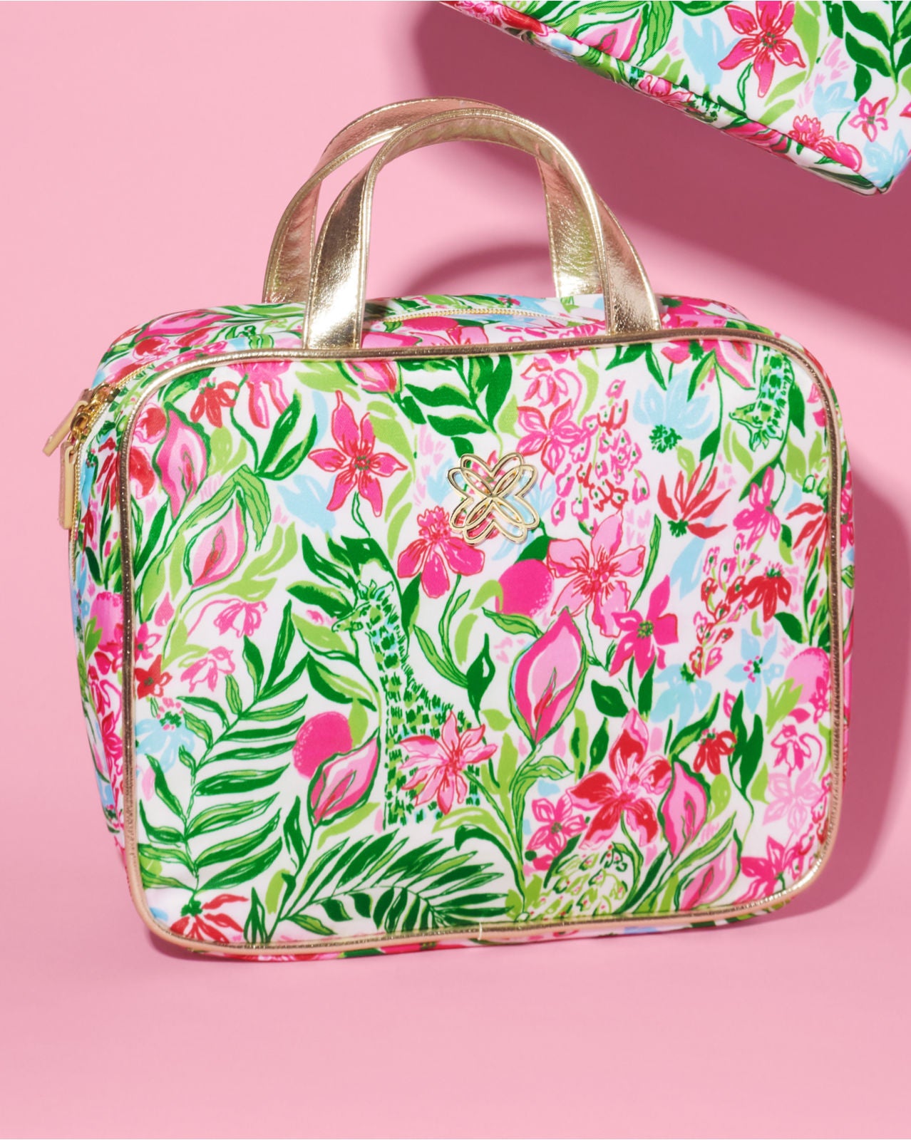 Constance Cosmetic Case In Multi Glowing Gardens