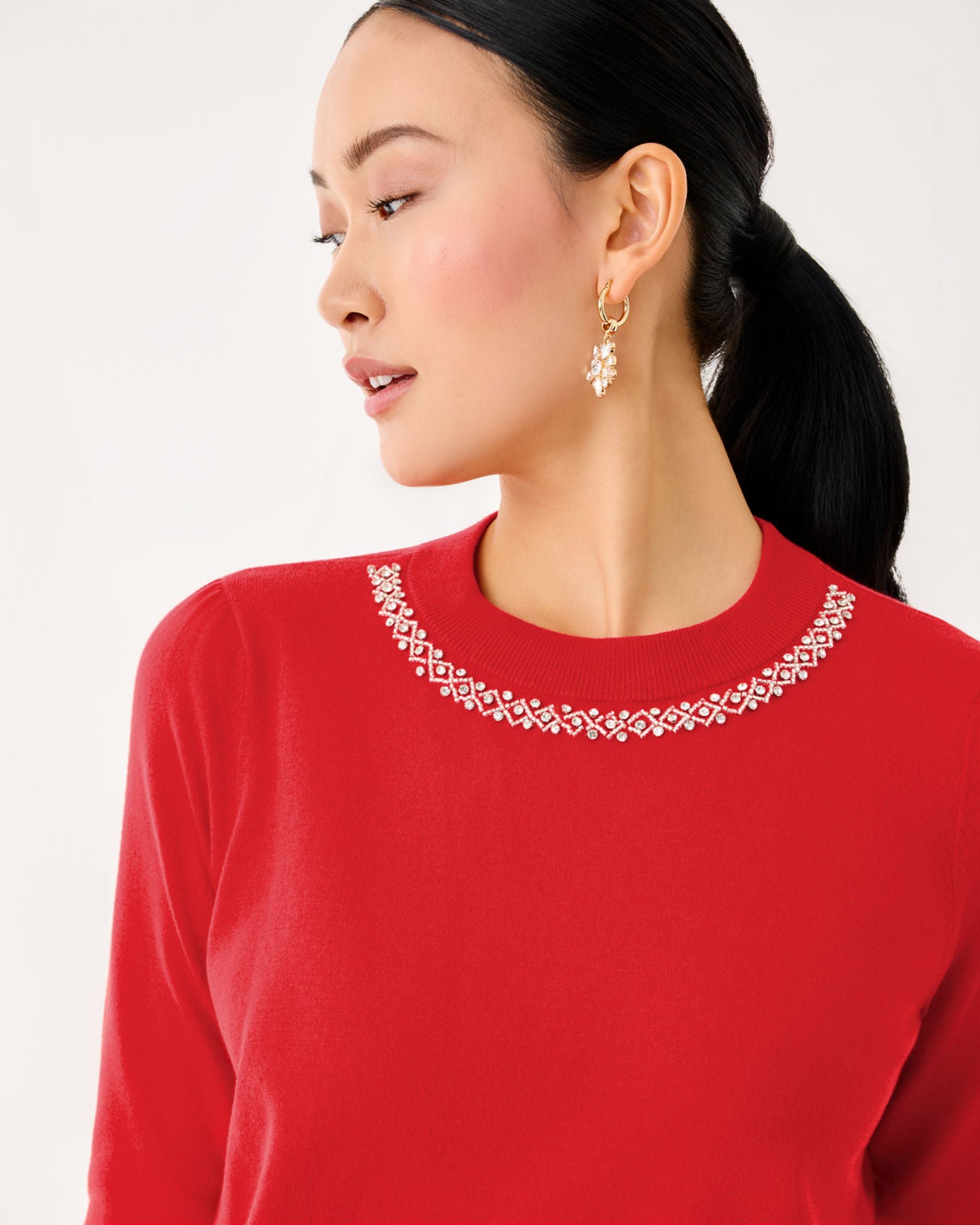 Morgen Sweater In Cranberry Red