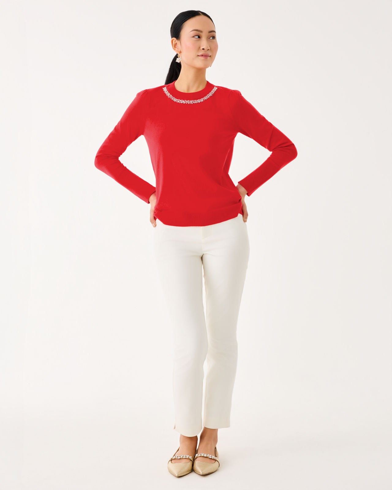 Morgen Sweater In Cranberry Red