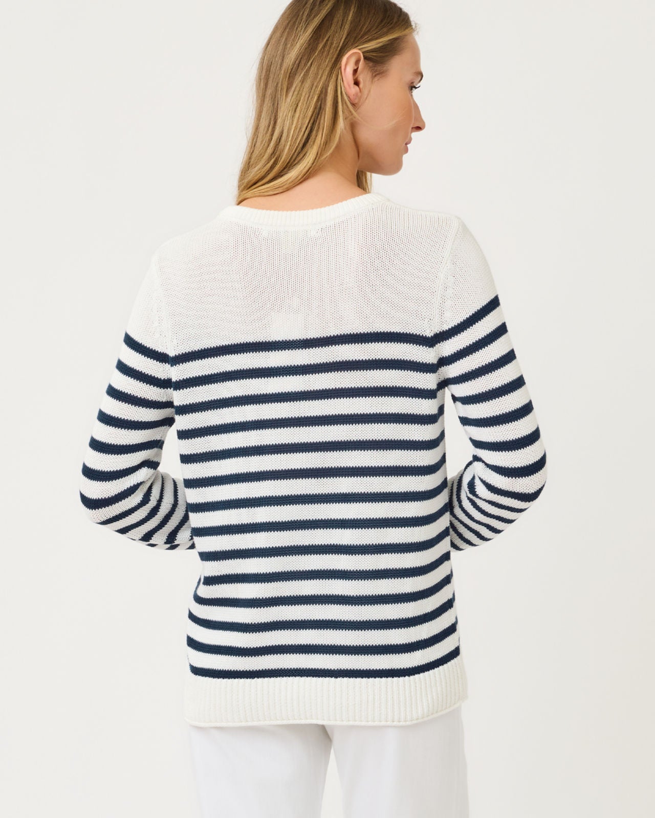 Kelsa Sweater In Coconut Beach Bound Embroidery