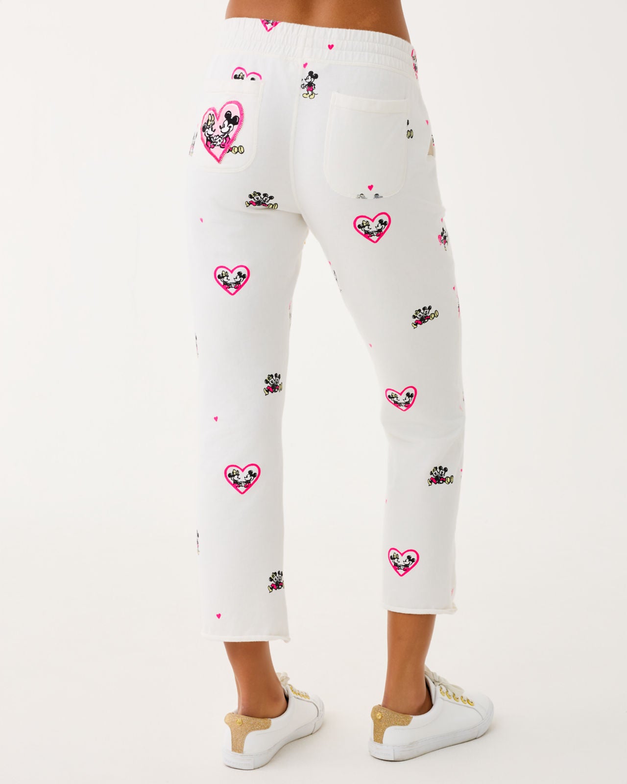 Playa Crop Terry Pant in Coconut Disney Half Drop