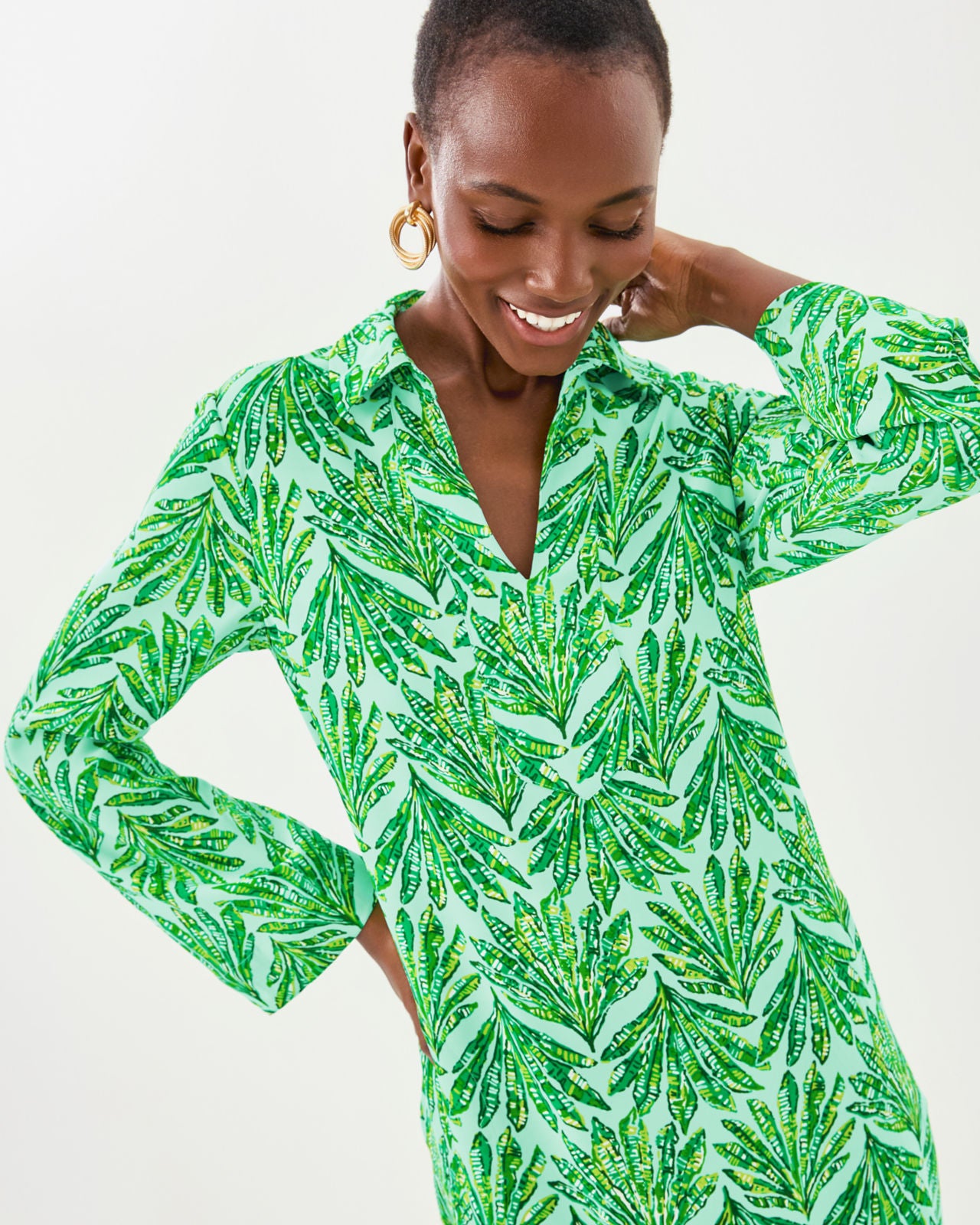Simona Dress In Kitts Green Shady Babe