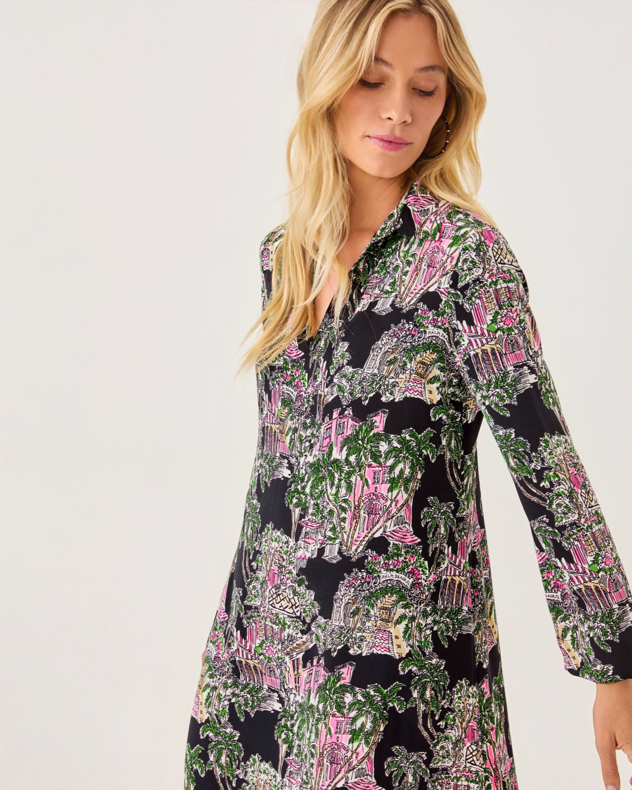 Simona Dress In Onyx PB Anniversary Toile