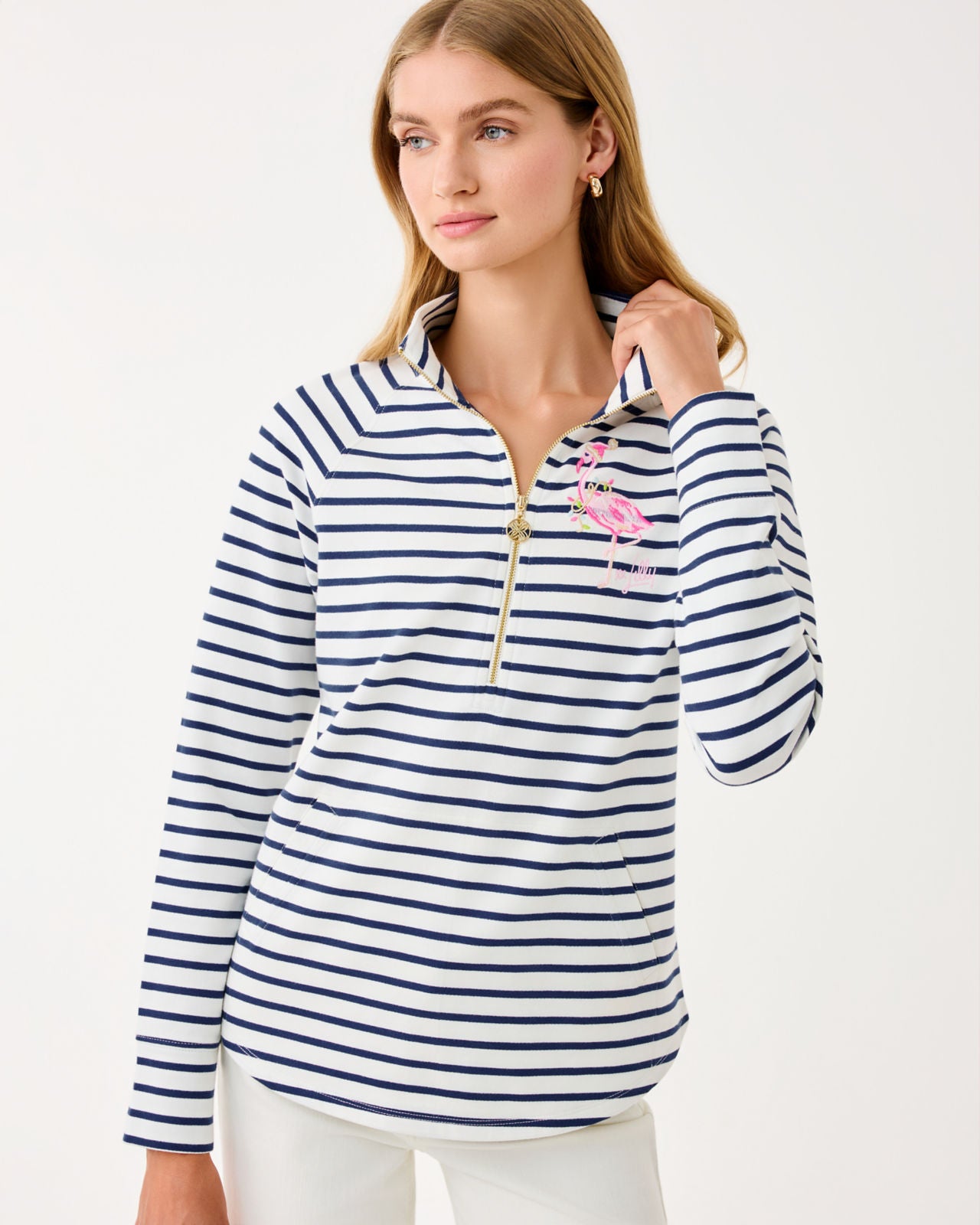 Skipper Popover In Multi Holiday Flamingo Graphic