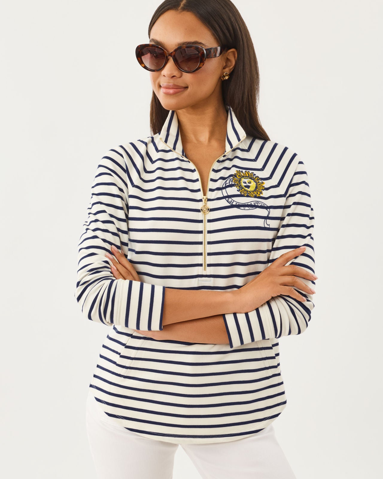 Skipper Popover In Tropical Chest Embellishment