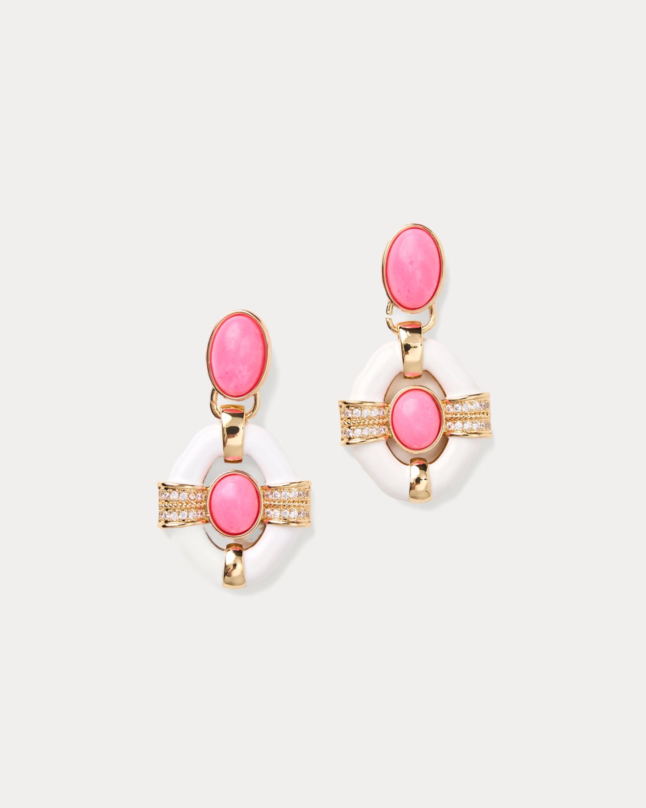 Fleur De Lilly Doorknocker Earrings In Cherry Blossom Pink