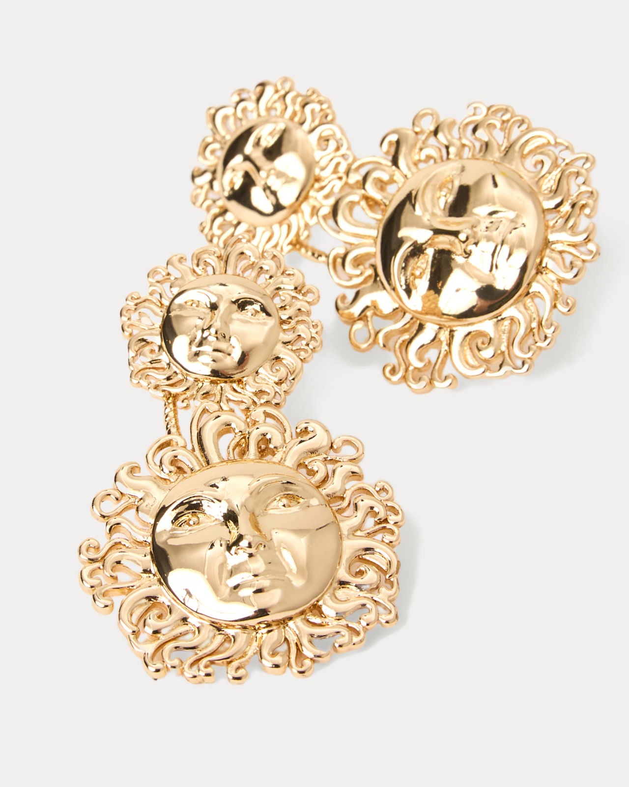 Sunny Hunny Statement Earring In Gold Metallic