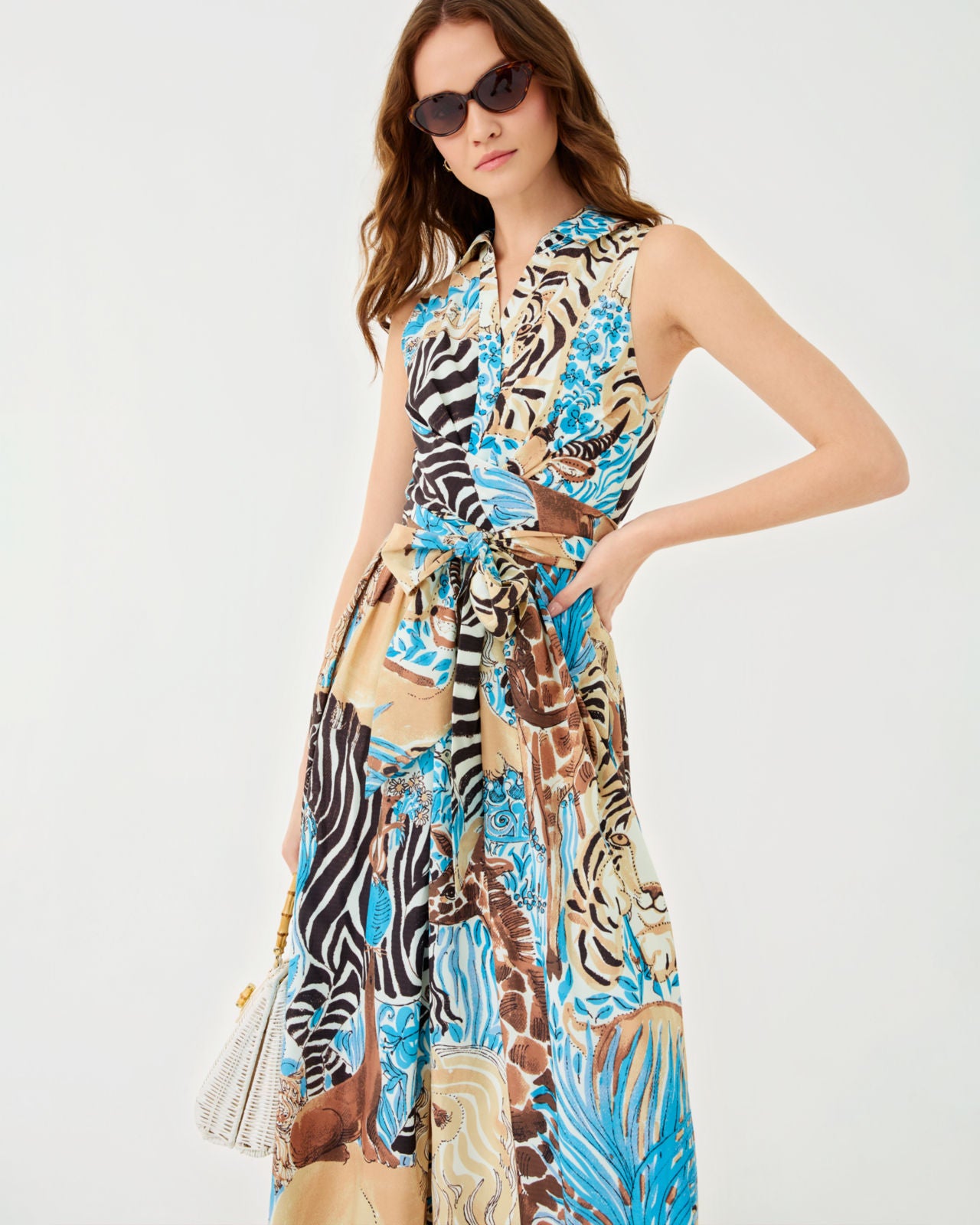 Marria Stretch Maxi Dress In Breezy Aqua Oversized Lillys Zoo