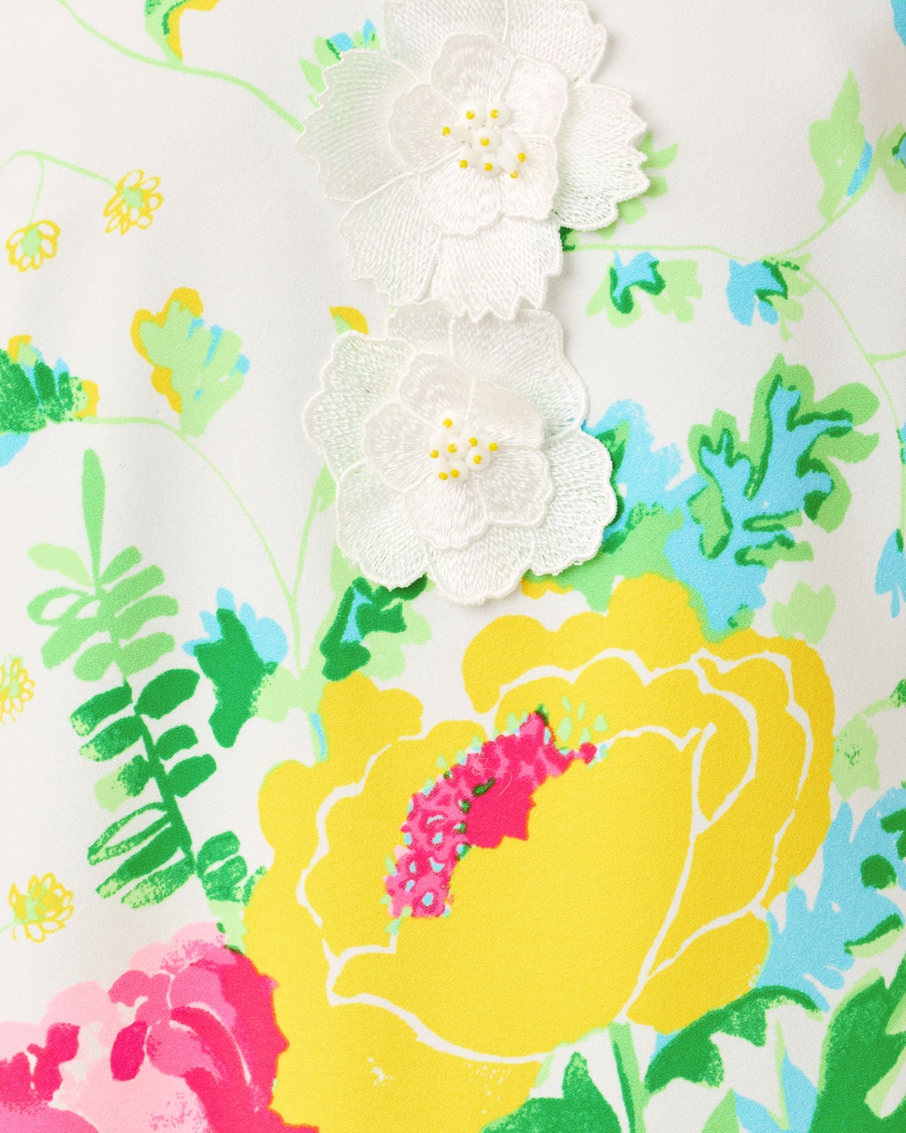 Edita Short Sleeve Shift Dress In Multi Poppy Party