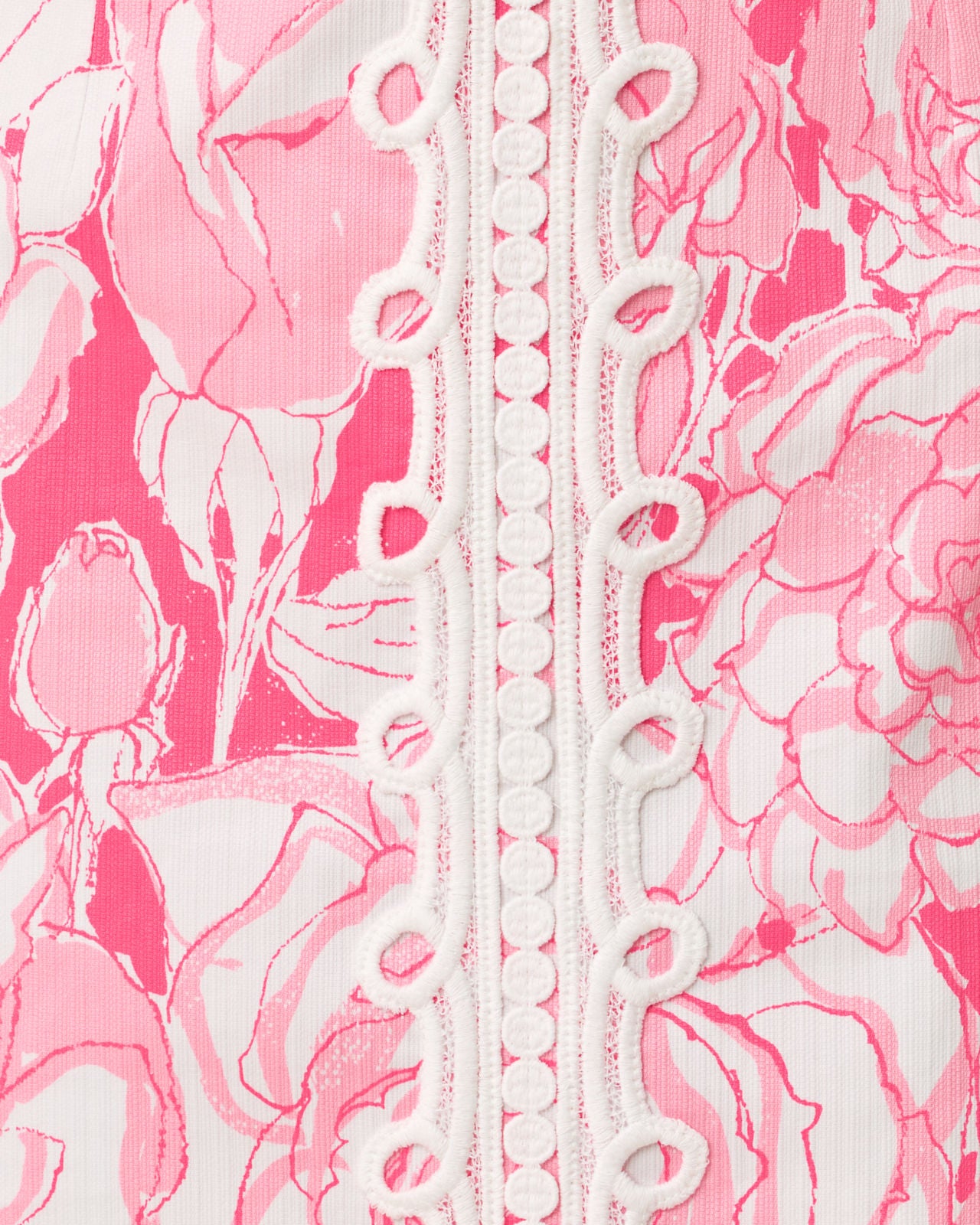 Evita Short Sleeve Stretch Shift Dress In Confetti Pink Rosanna