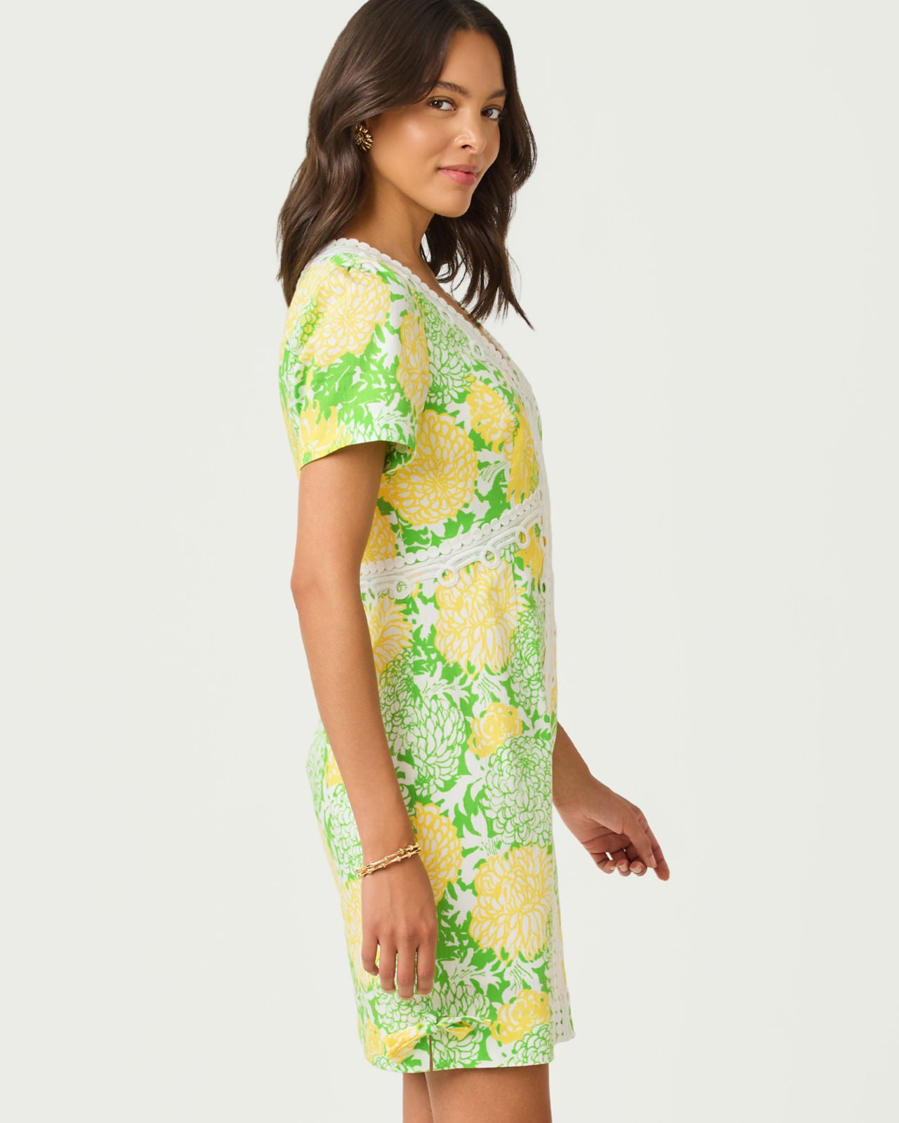 Evita Short Sleeve Stretch Dress In Mumbo Jumbo