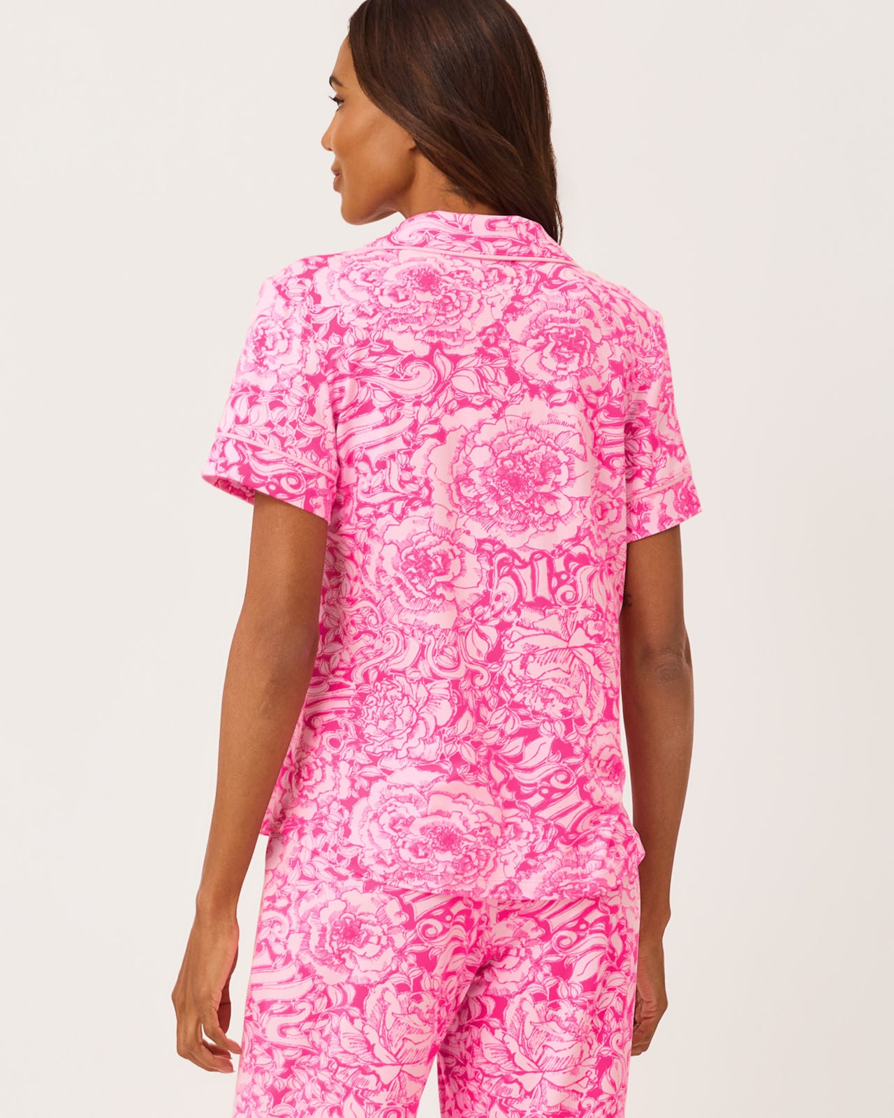 Crispin PJ Button-Up Top In A Rose By Any Other Name