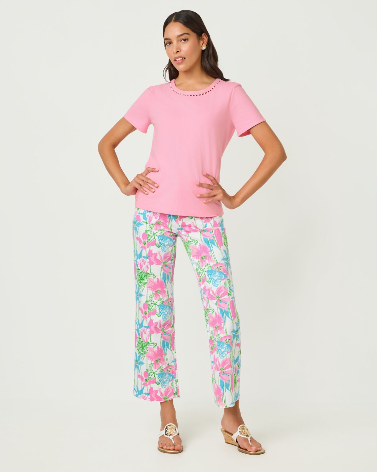 Clairmont Pearl Knit Top In Conch Shell Pink