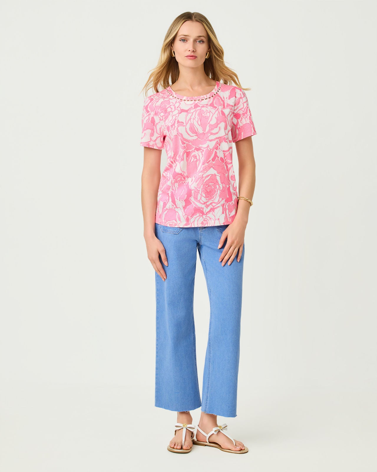 Clairmont Pearl Knit Top In Confetti Pink Rosanna