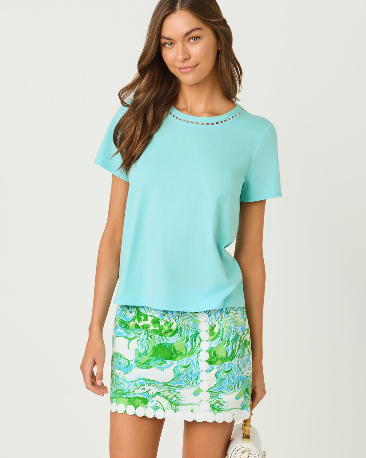 Clairmont Pearl Knit Top In Day Dream Blue