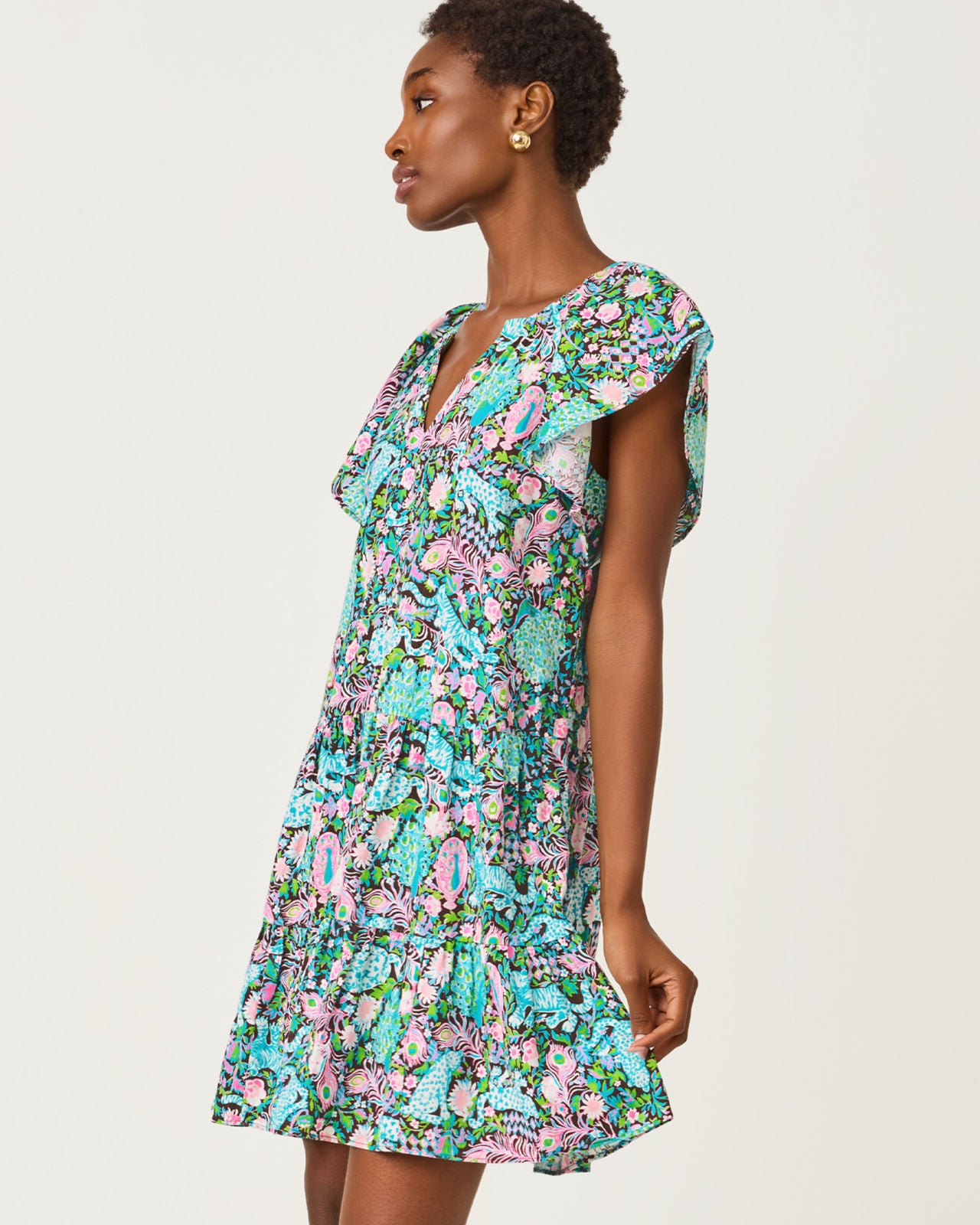 Norella Linen Dress In Multi Royal Zoo