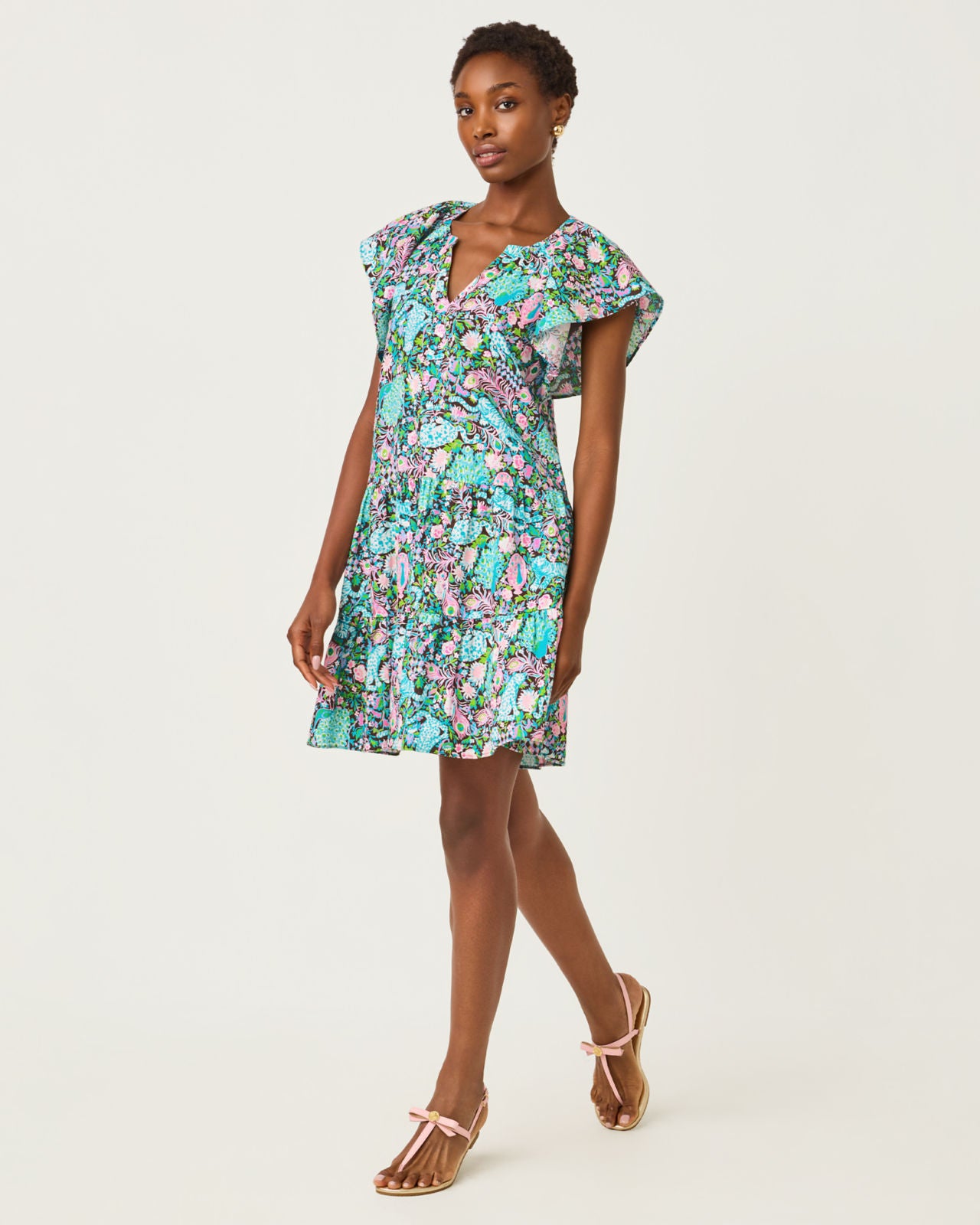Norella Linen Dress In Multi Royal Zoo