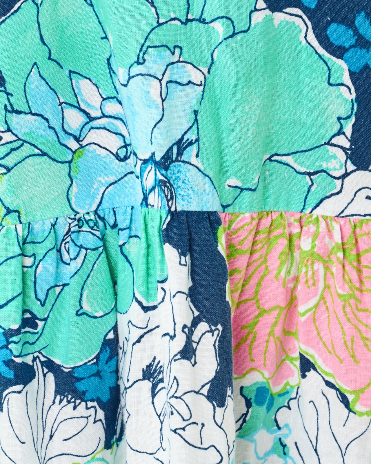 Norella Linen Dress In Tennessees Hibiscus