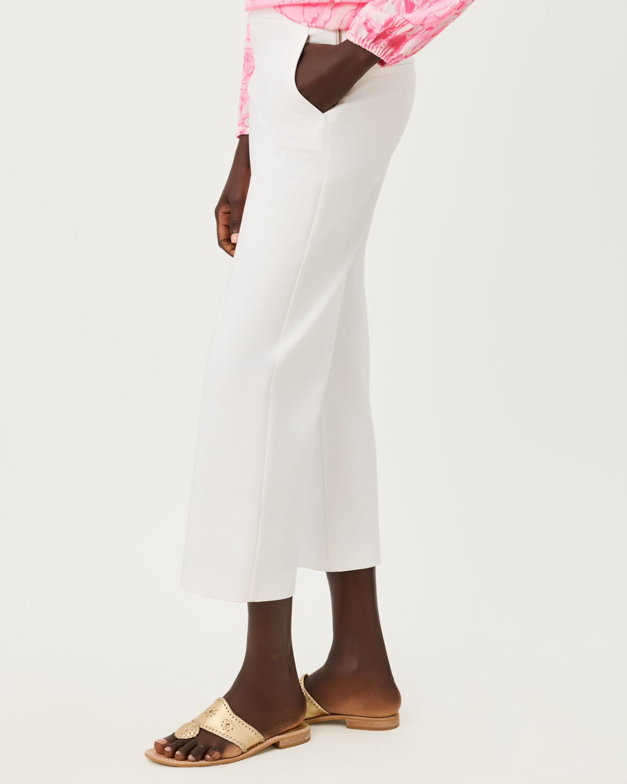 Sarissa Crop Pant In Resort White