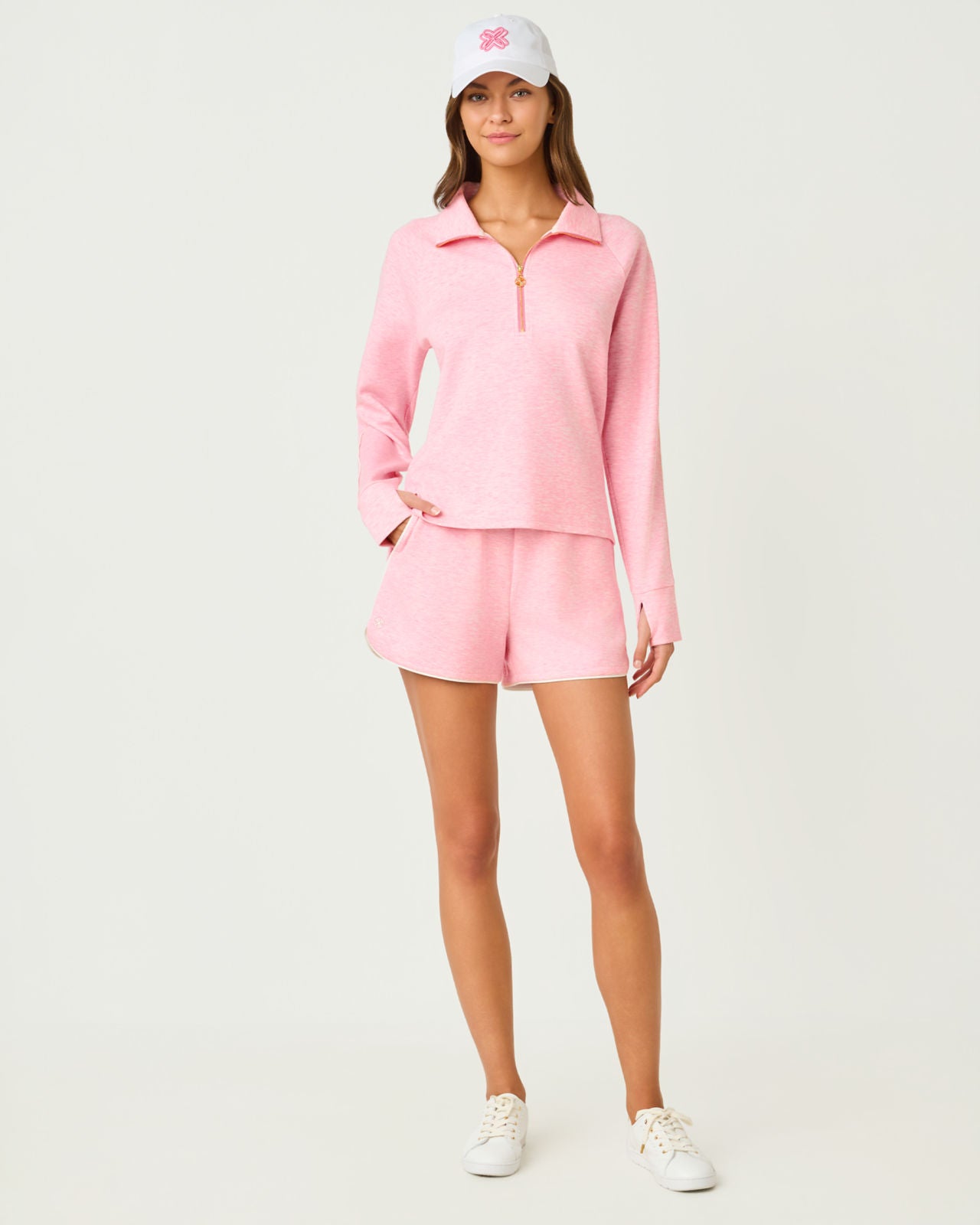 Galvin Short UPF 50+ In Heathered Conch Shell Pink