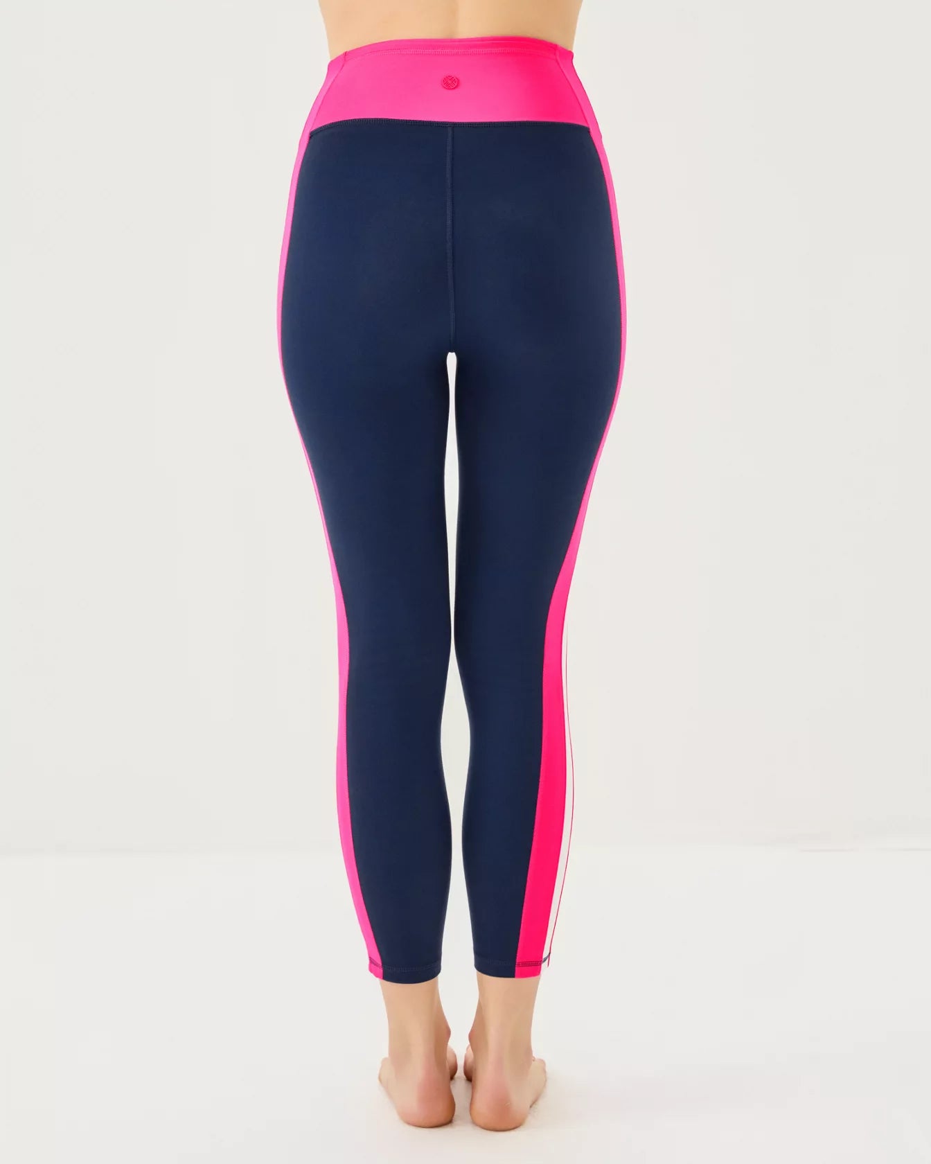 Weekender High Rise Midi UPF 50+ In Low Tide Navy Colorblock Legging