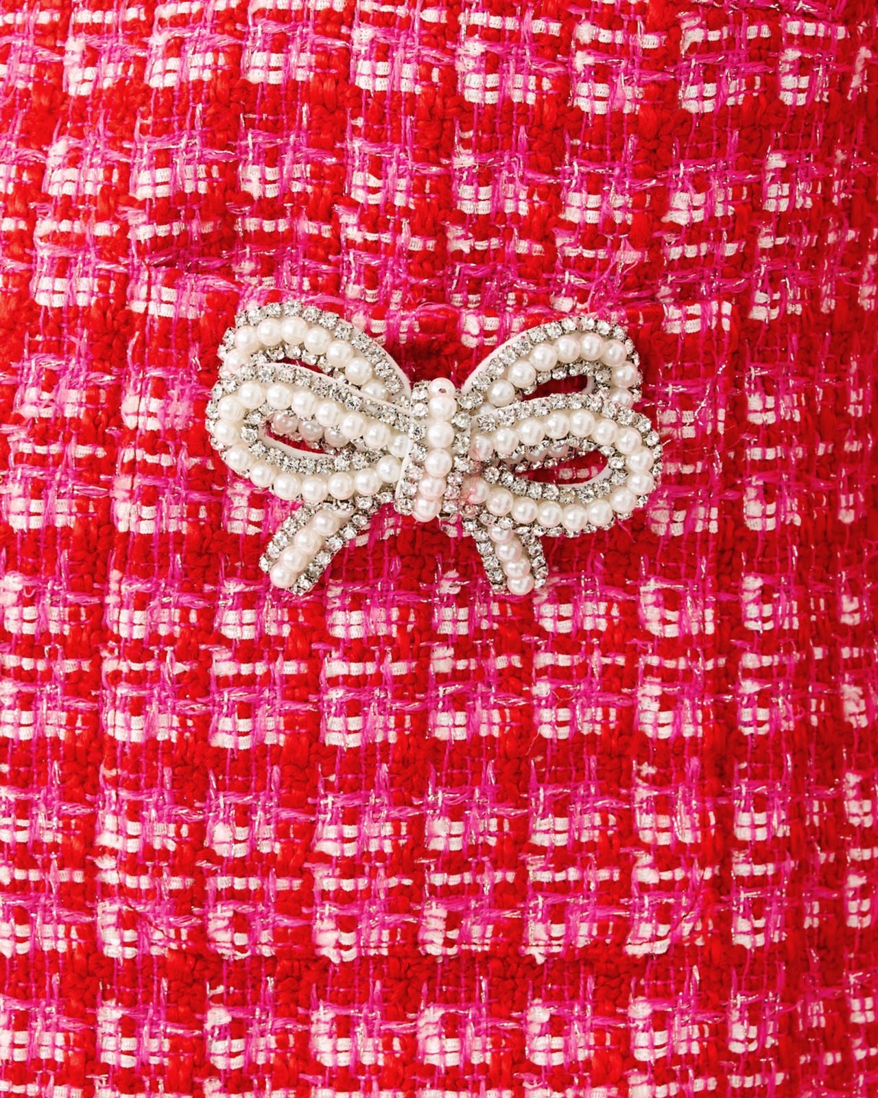 Kimia Boucle Jacket In Cranberry Red Fiesta Boucle