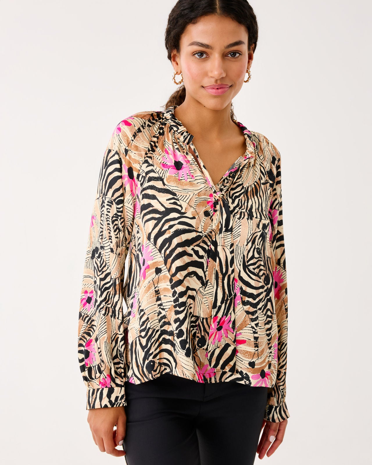 Alinta Long Sleeve Top In Rutabaga El Morocco