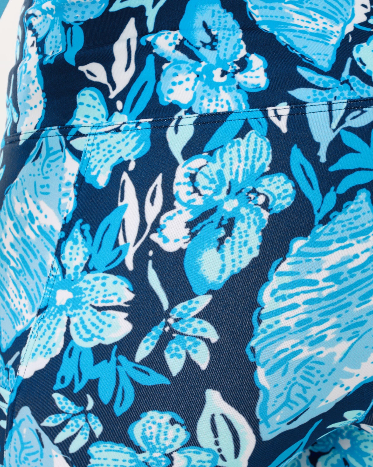 Weekender High Rise Midi UPF 50+ Legging In Low Tide Navy Seashell Splendor