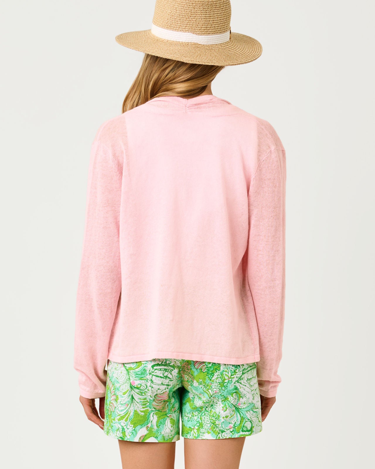 Faretta Cardigan In Pink Muse