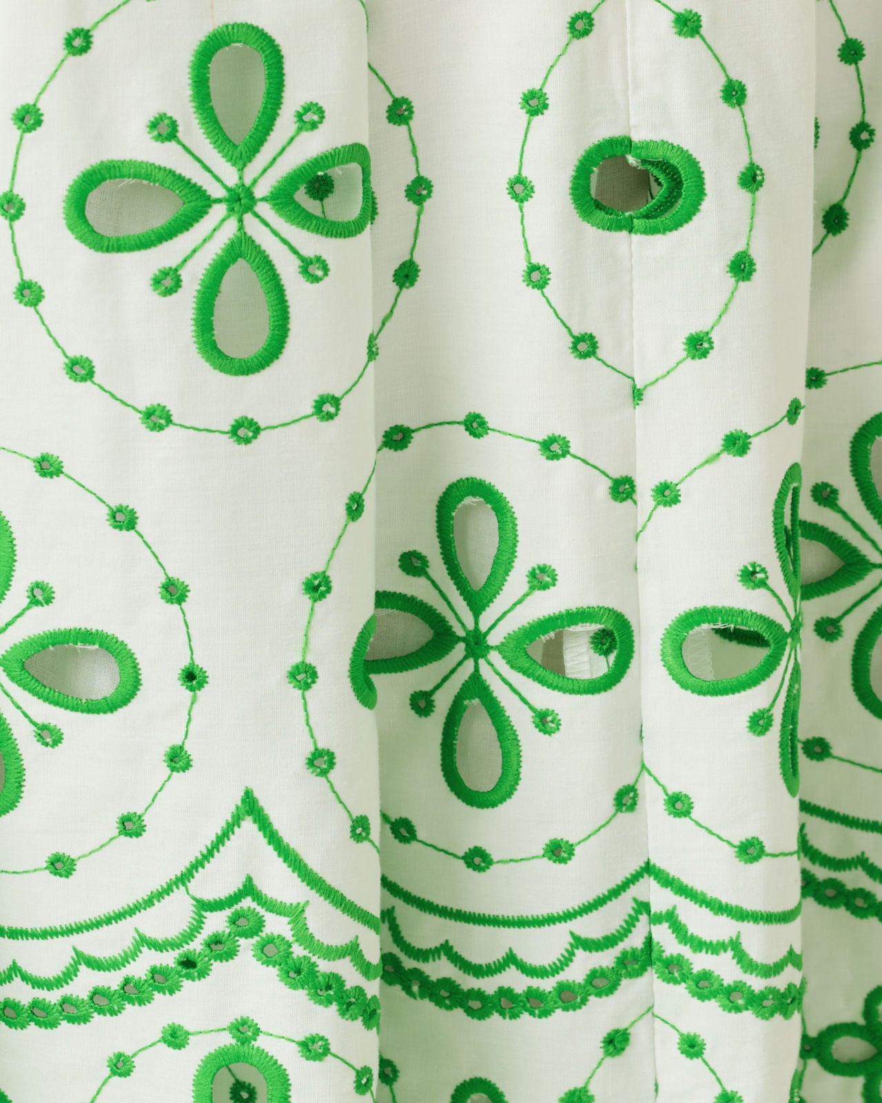 Lissette Midi Dress In Putting Green Spring Showers Eyelet