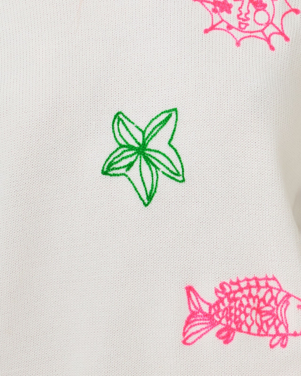 Tensley Sweater In Resort White Fleur De Lilly Embroidery