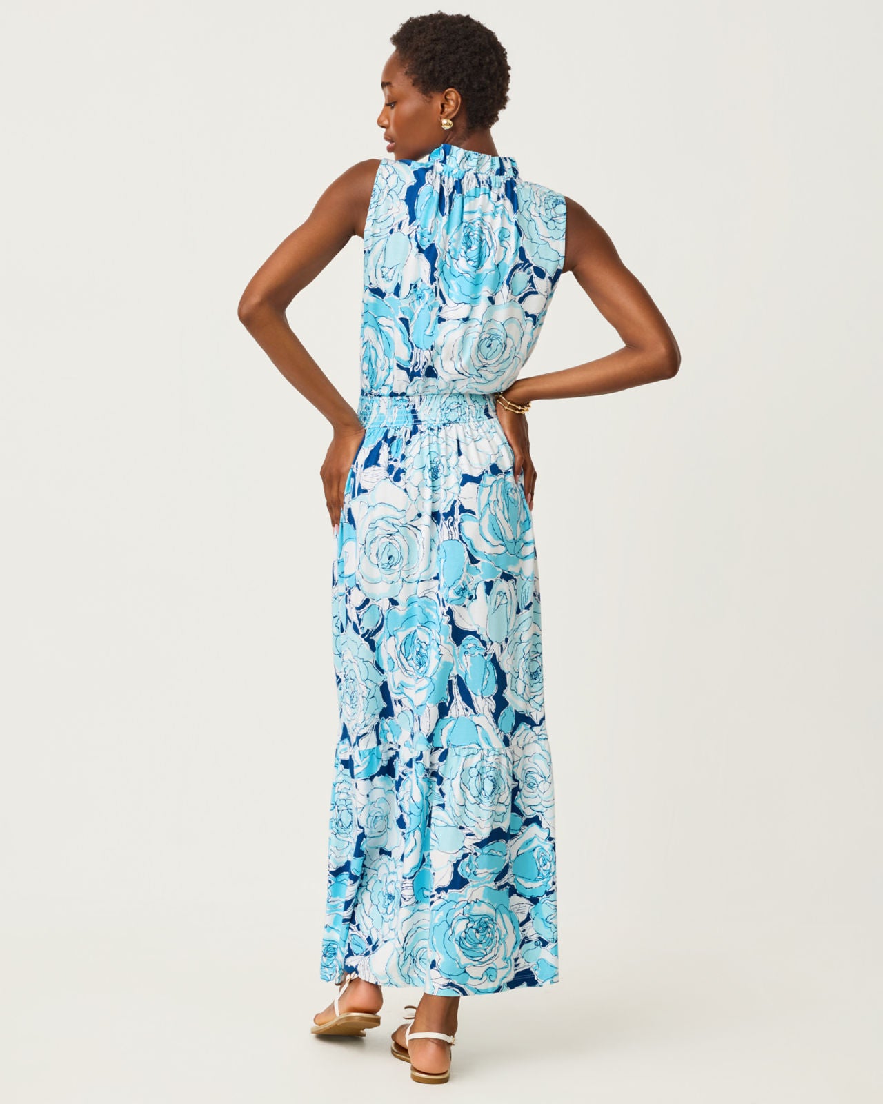 Amiria Maxi Dress In Capri Blue Rosanna