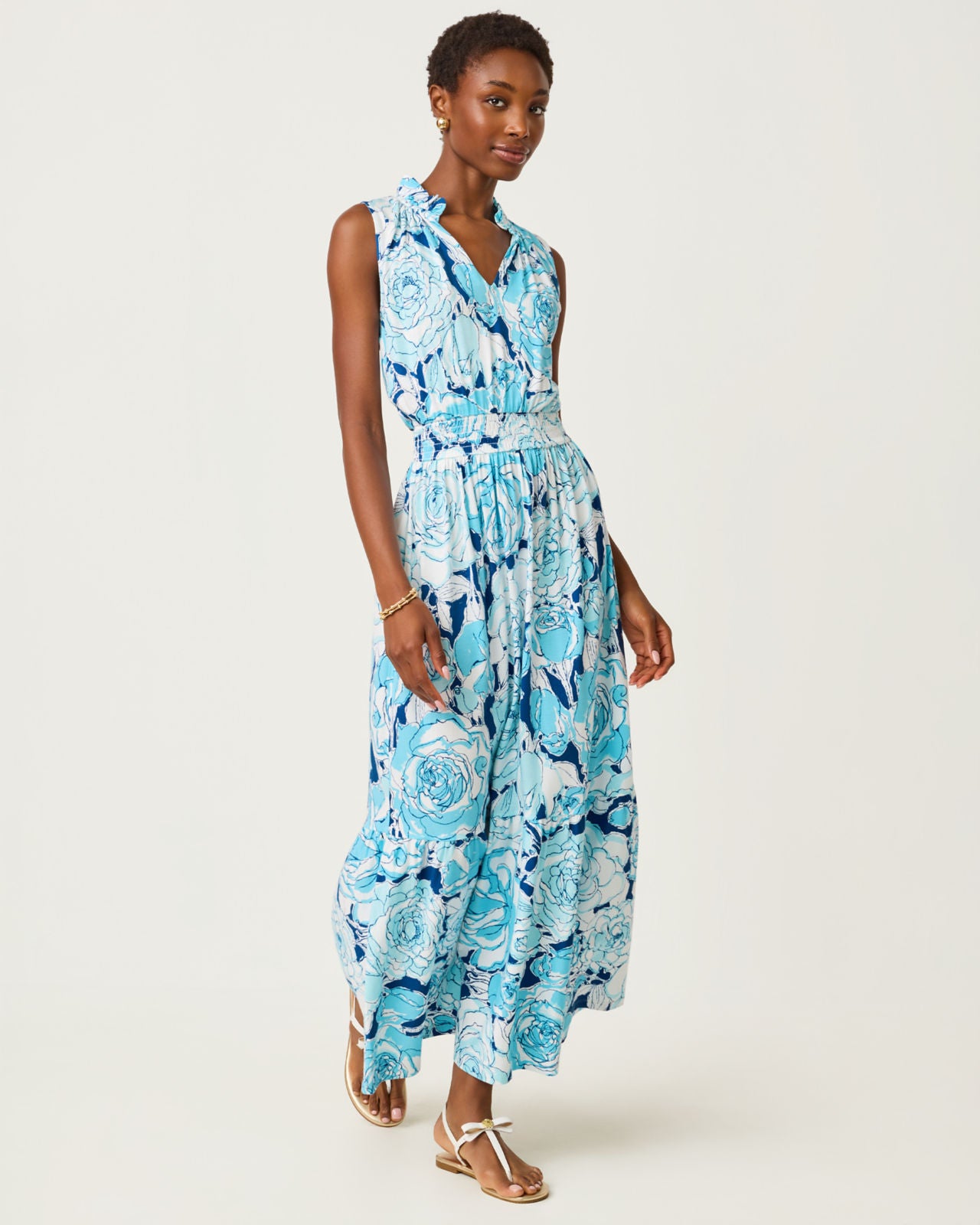 Amiria Maxi Dress In Capri Blue Rosanna