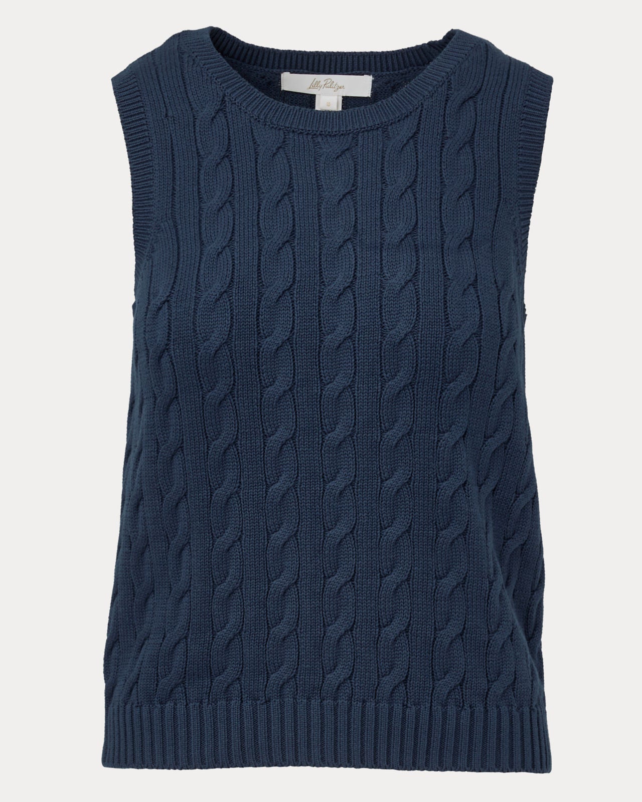 Brockton Crew Neck Sweater Tank In Low Tide Navy