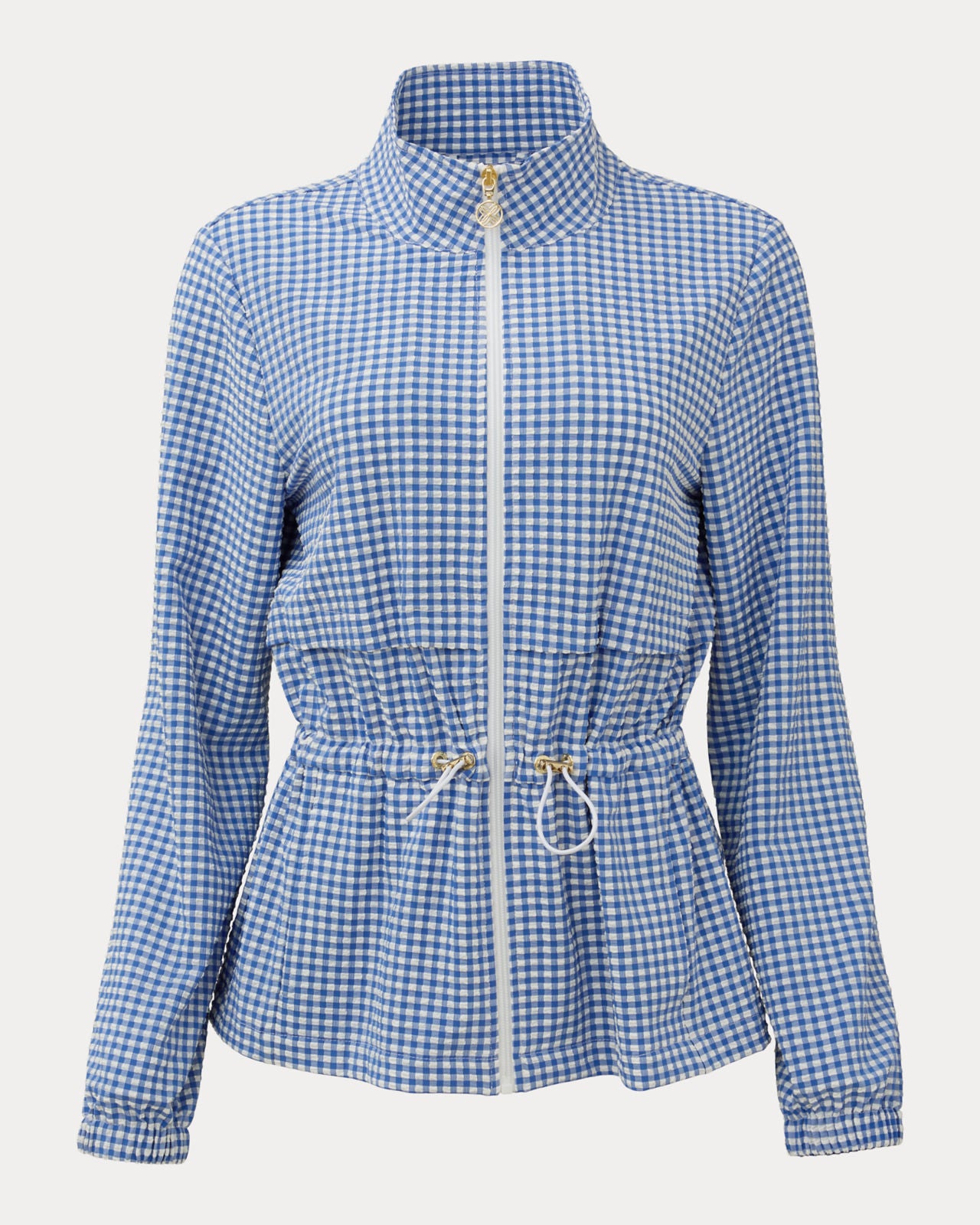 Romilly Performance Jacket UPF 50+ In Starlight Navy Mini Performance Gingham