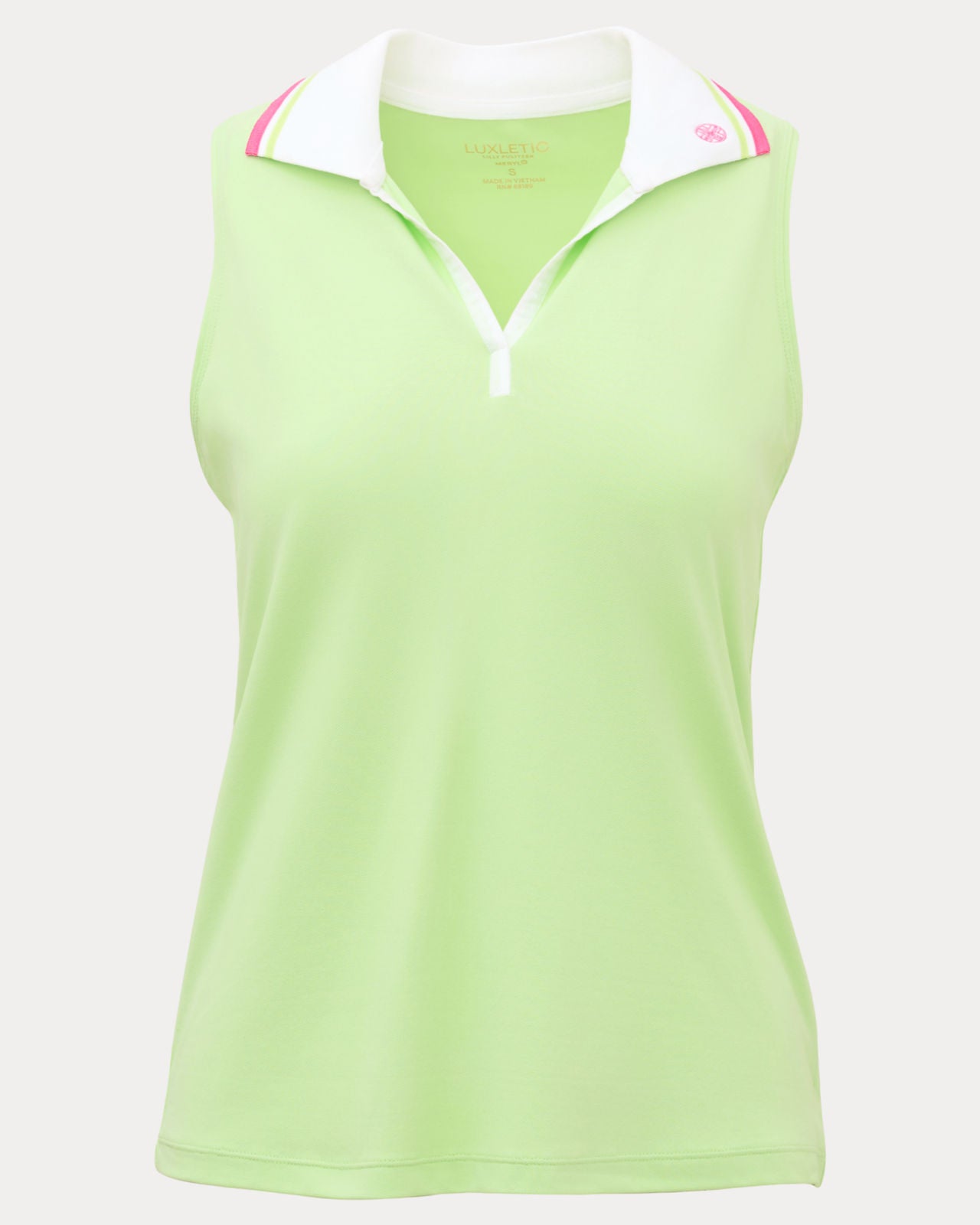 Frida Sleeveless Polo UPF 50+ In Pistachio Macaron