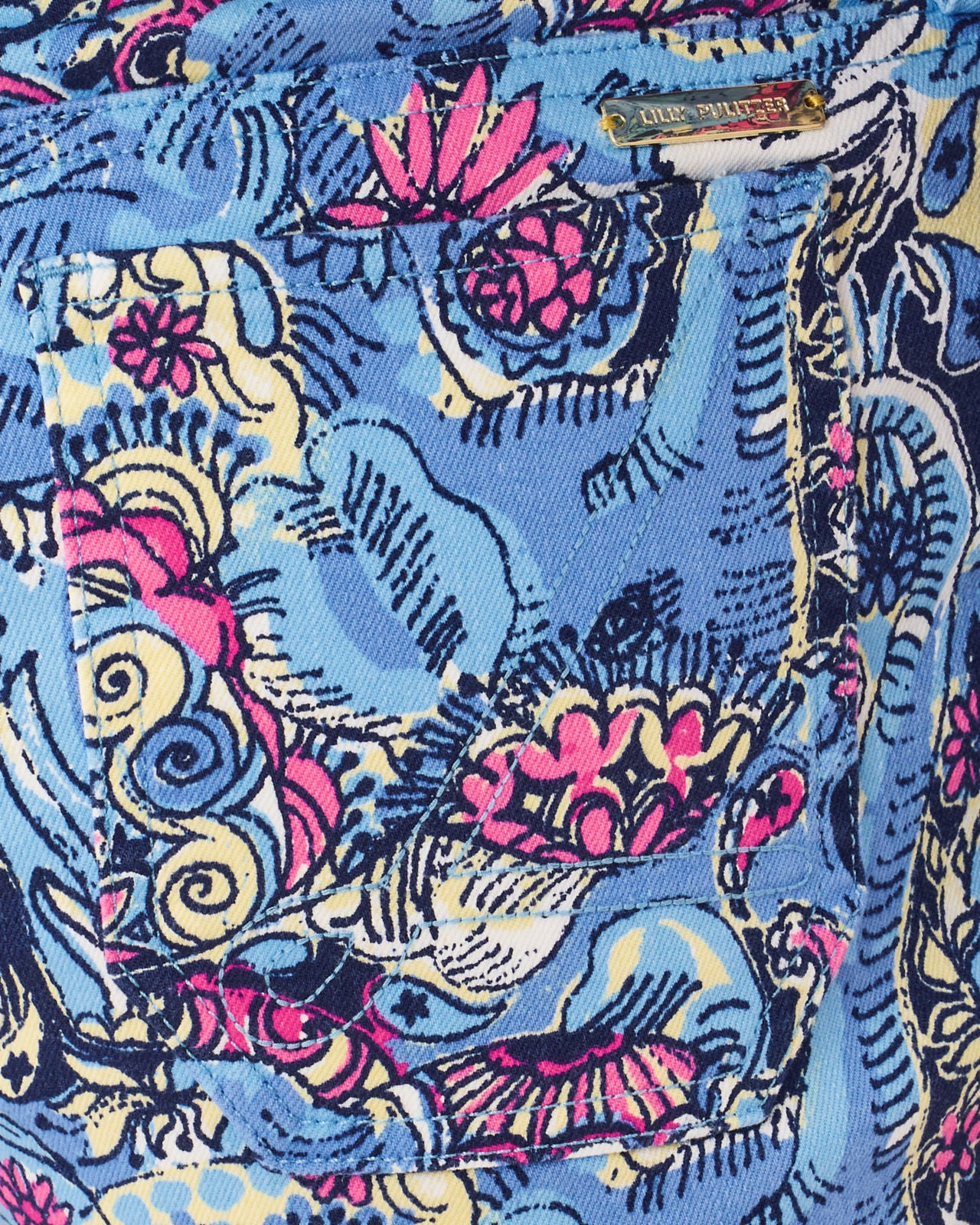 Harleen High Rise Crop Jean In Paisley Parade